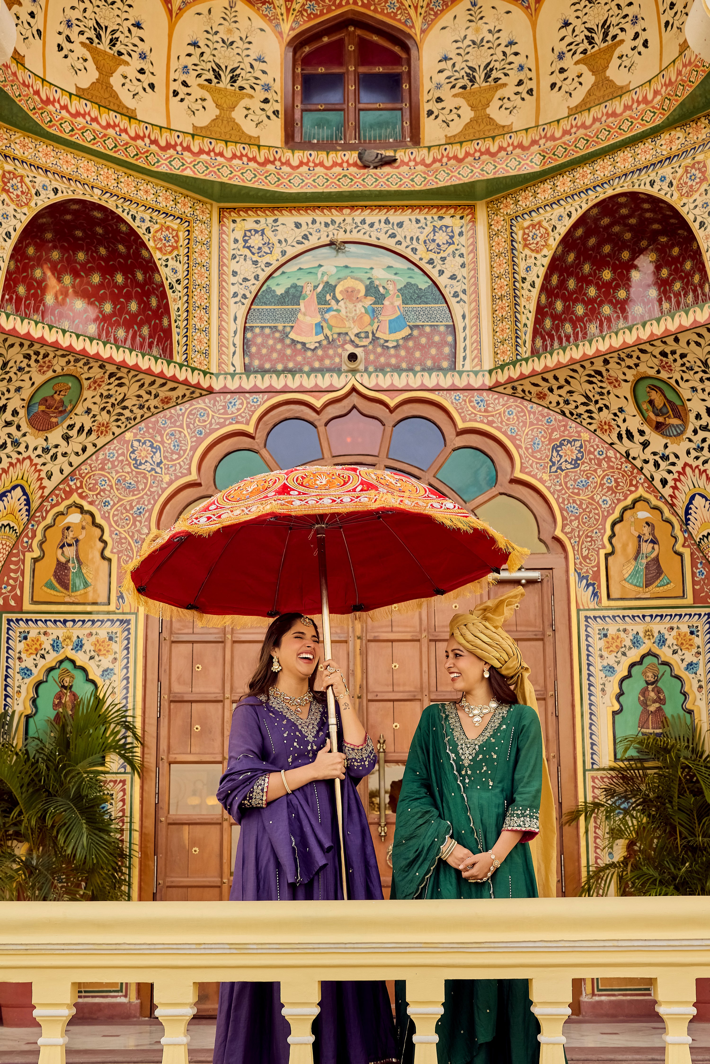 Regal Berry Mul Chanderi Suit Set