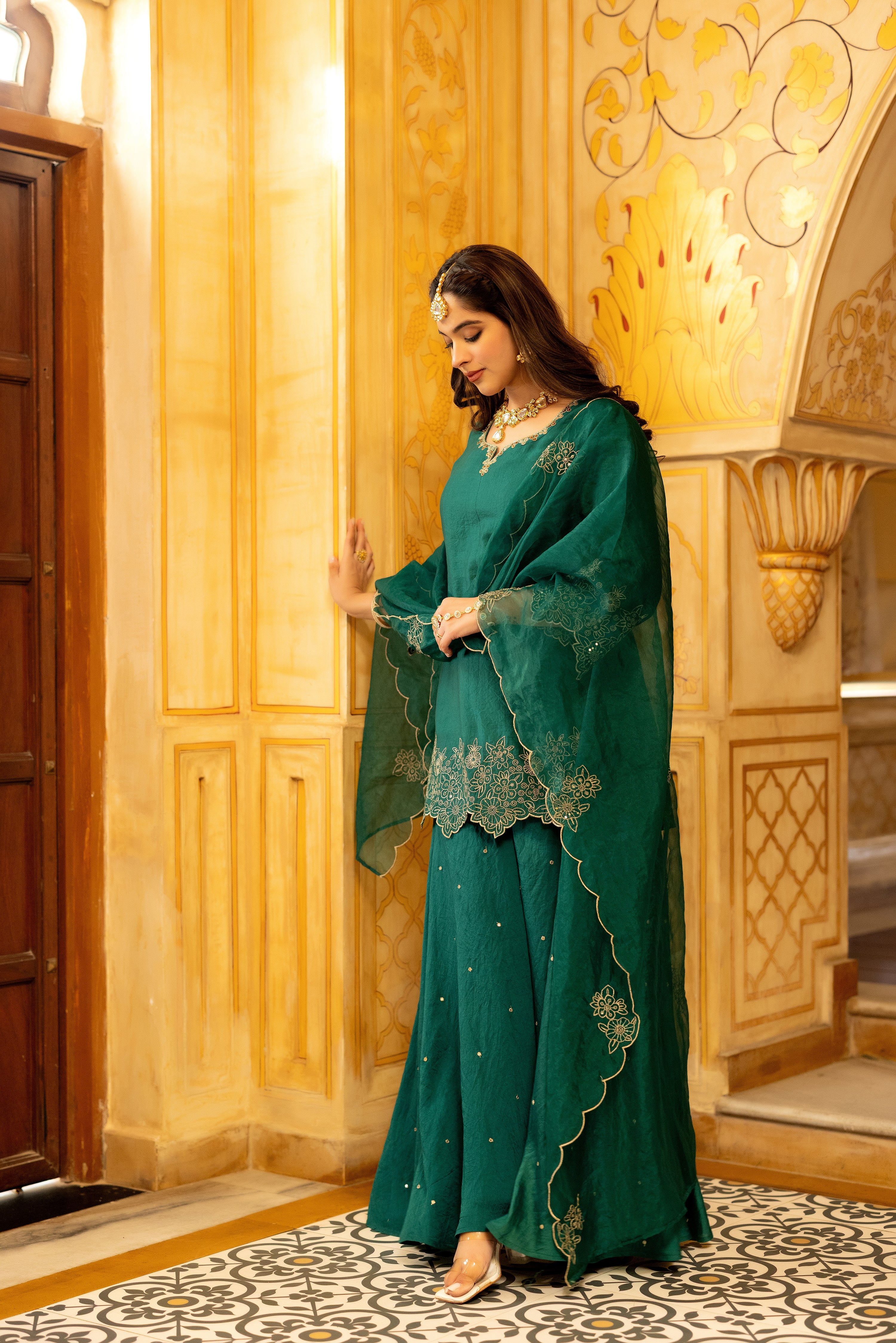 Emerald Satoori Royale Silk Suit Set