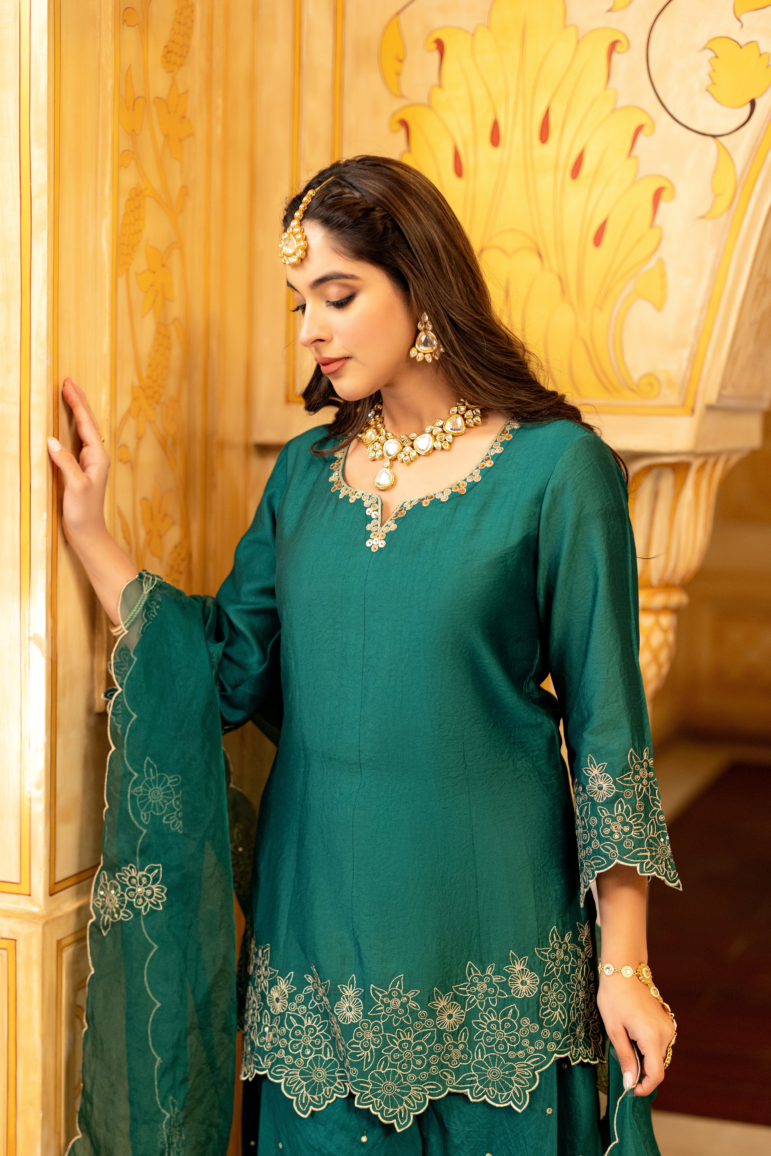 Emerald Satoori Royale Silk Suit Set