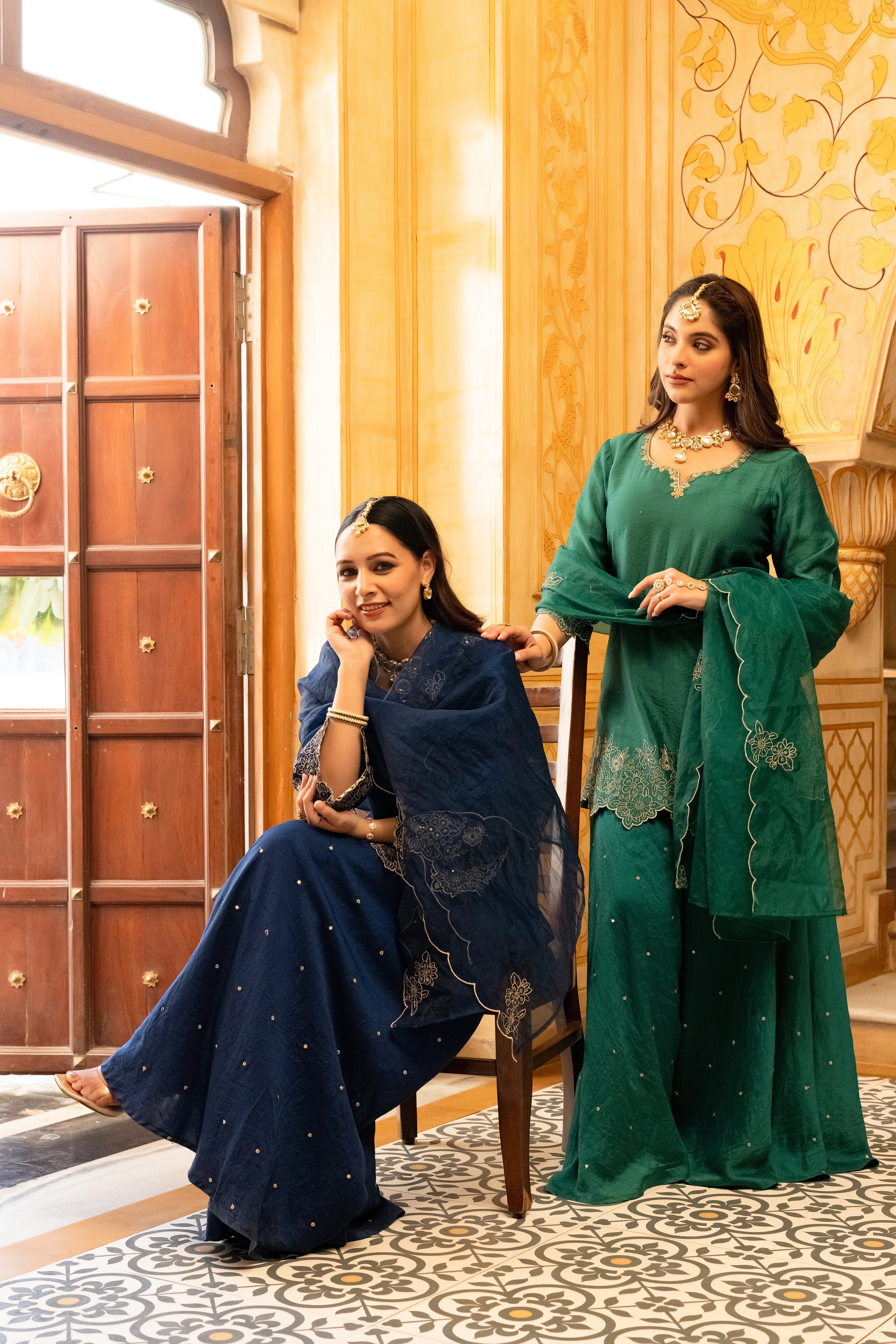 Emerald Satoori Royale Silk Suit Set