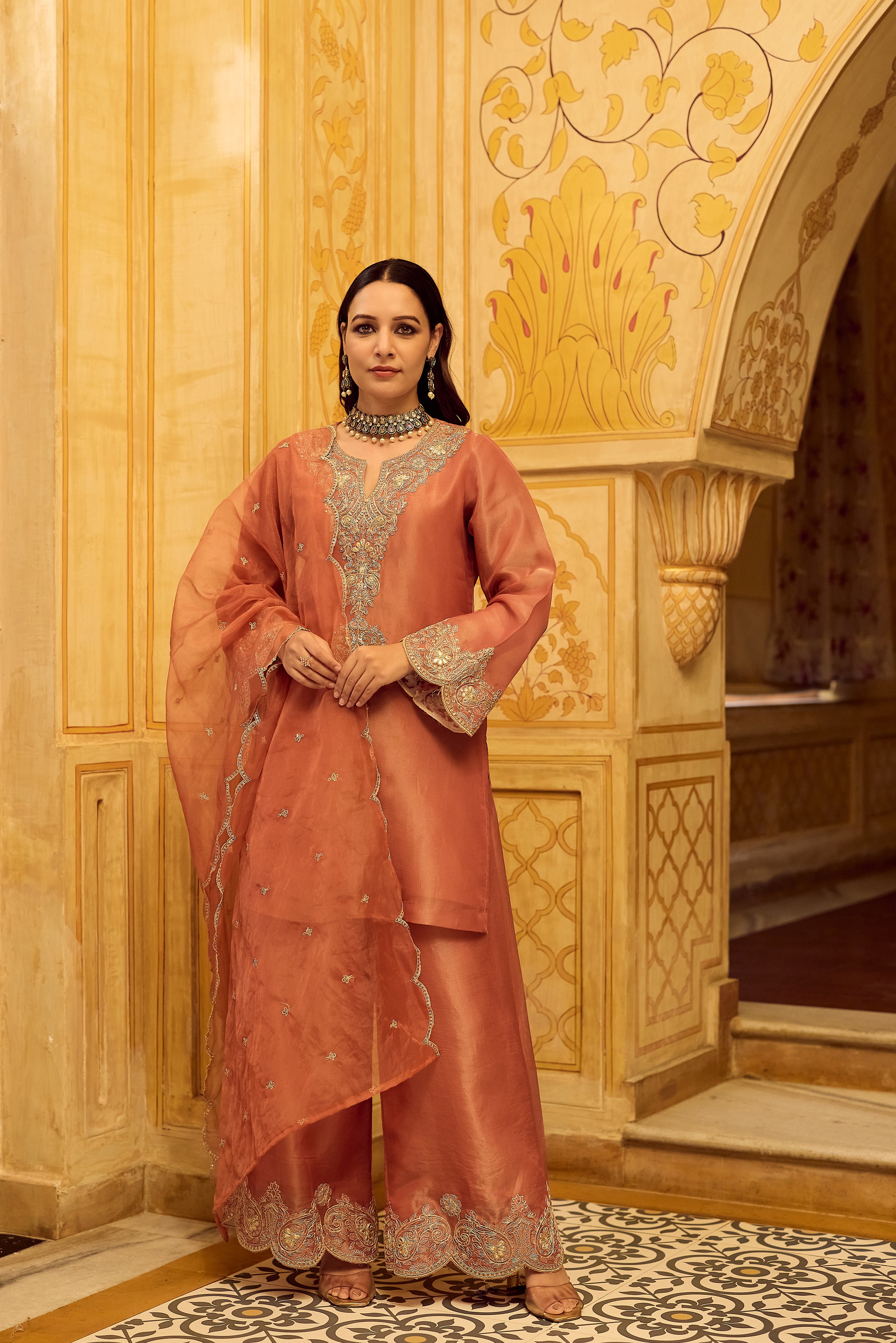 Royal Blush Swiss Tissue Suit Set