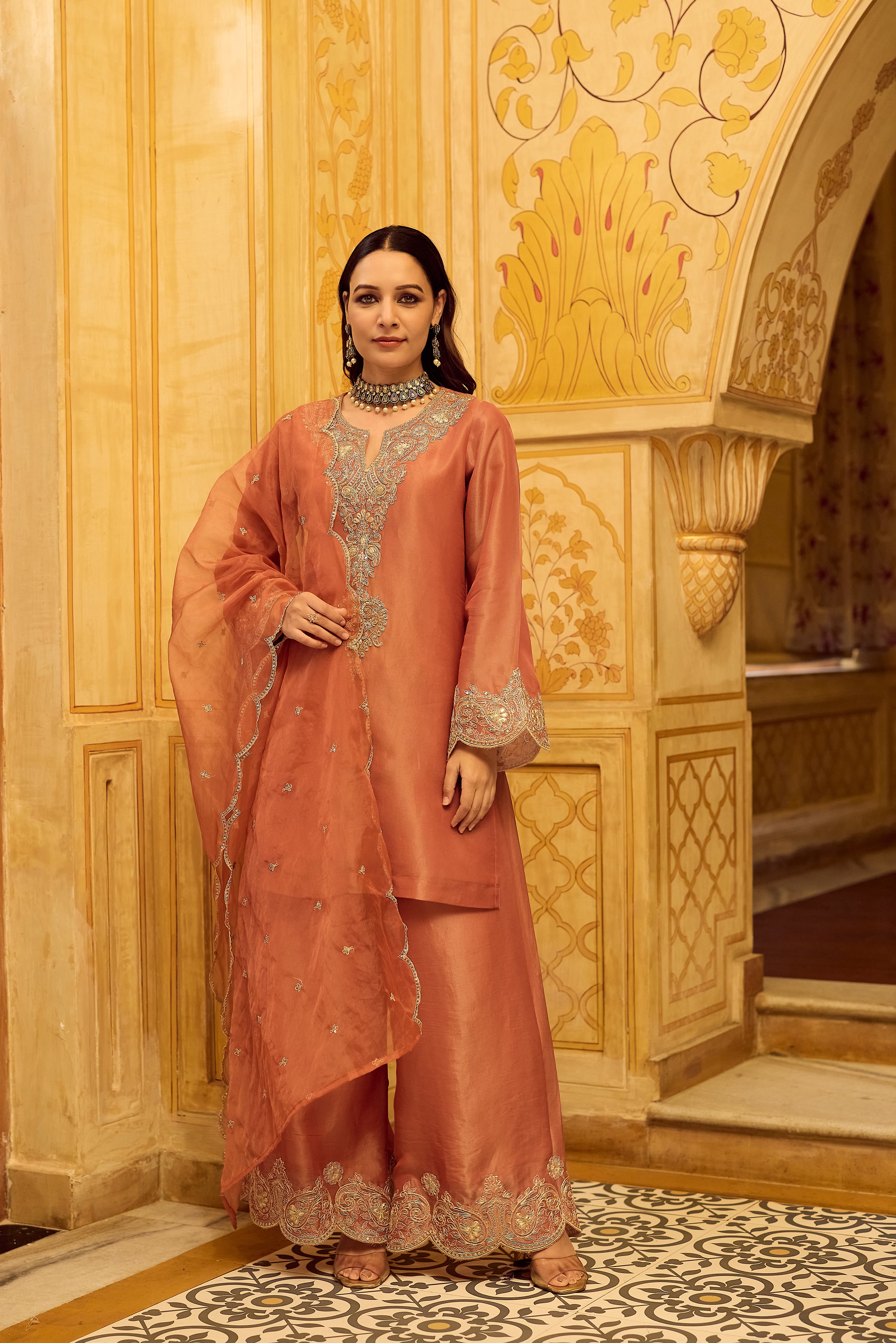 Royal Blush Swiss Tissue Suit Set