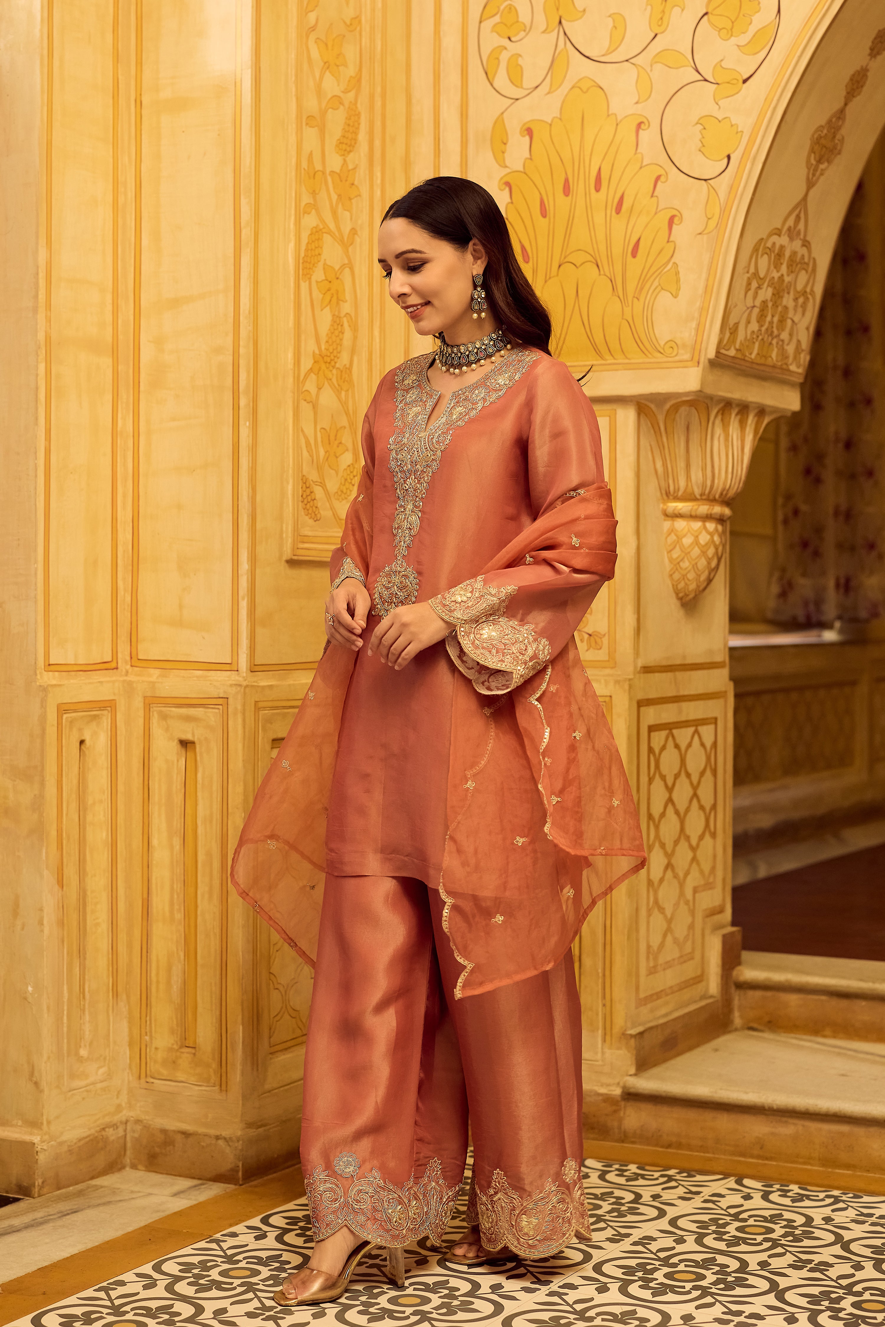 Royal Blush Swiss Tissue Suit Set