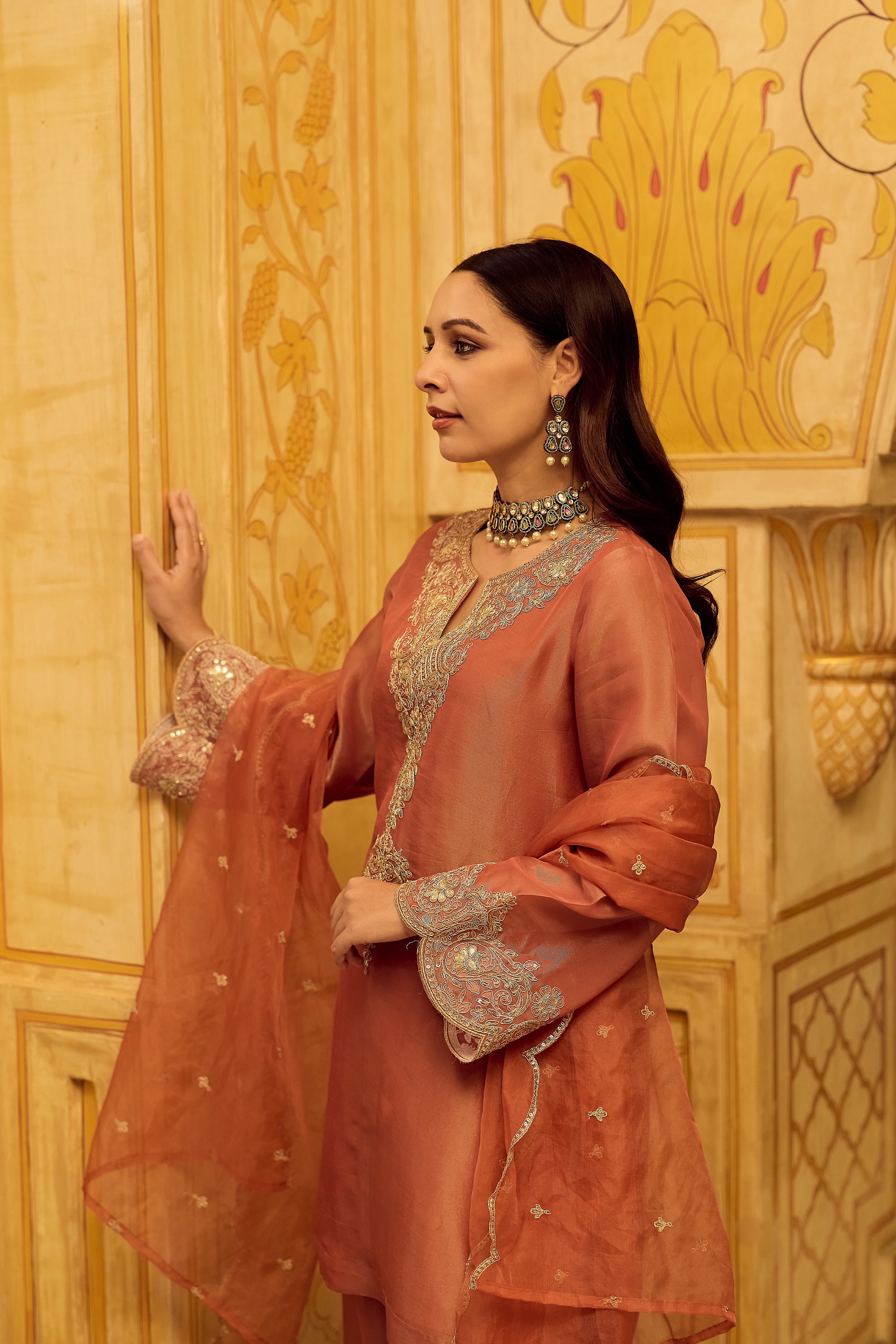 Royal Blush Swiss Tissue Suit Set