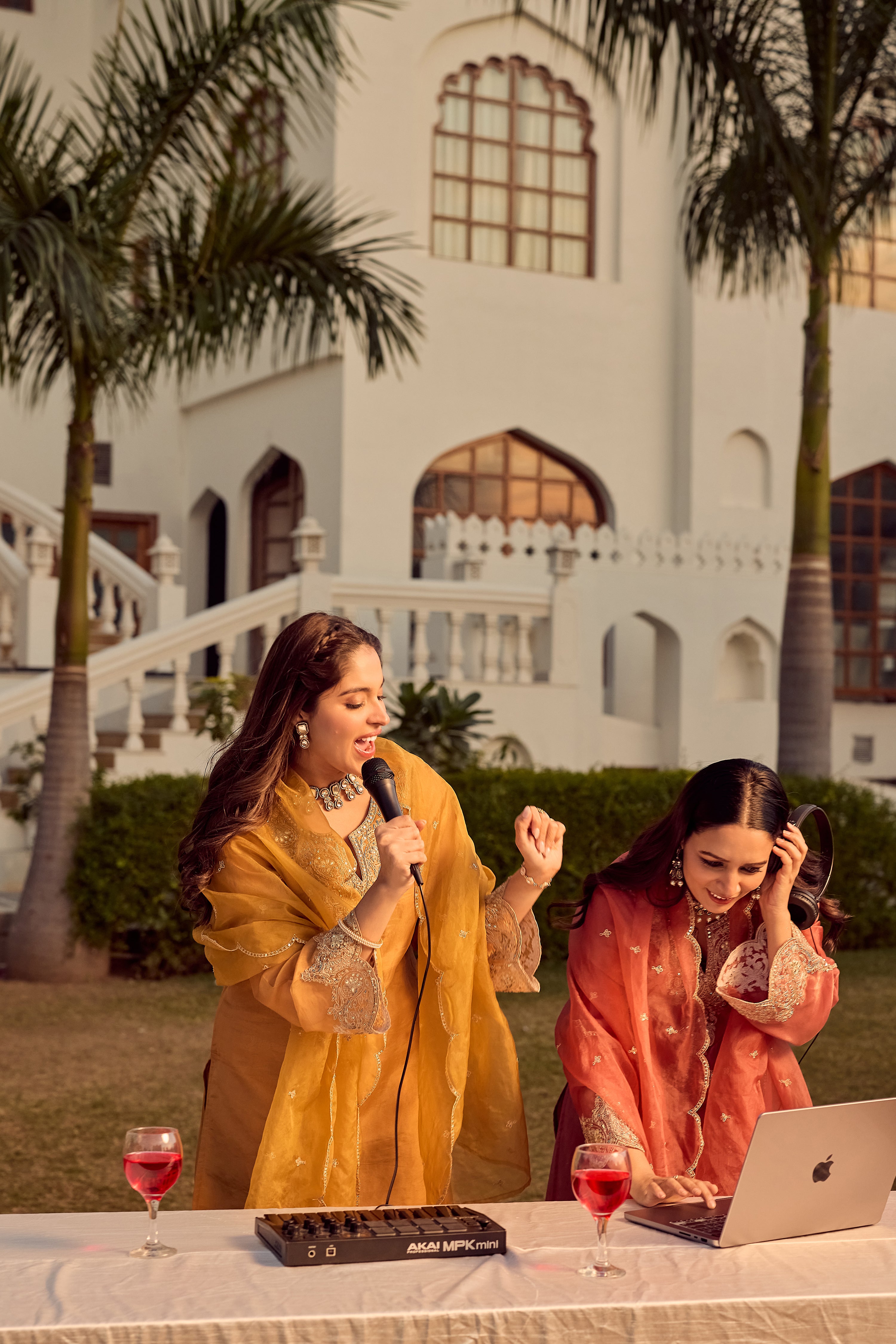 Golden Aura Swiss Tissue Suit Set