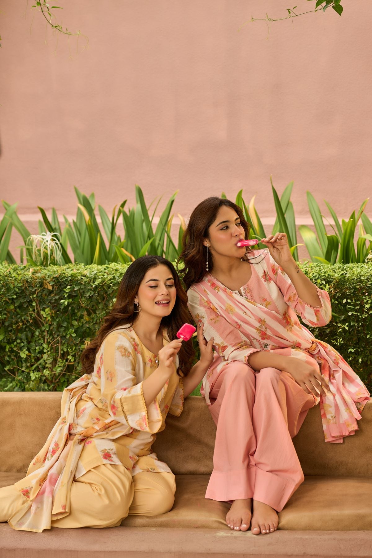 Blush Printed Suit Set