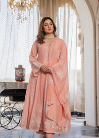 Blush Petal Chanderi Kurta Set