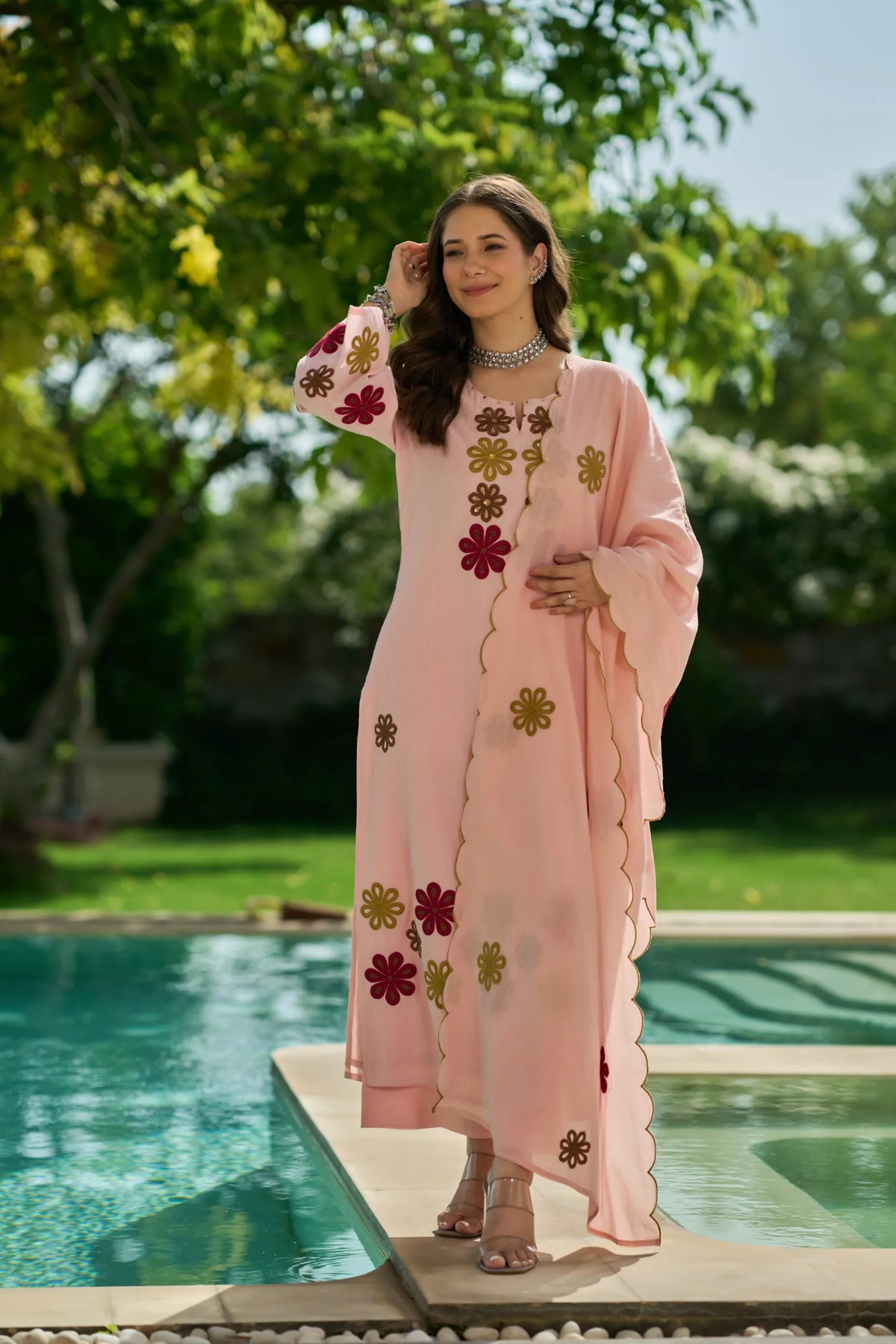 Blush Flora Kurta  Set