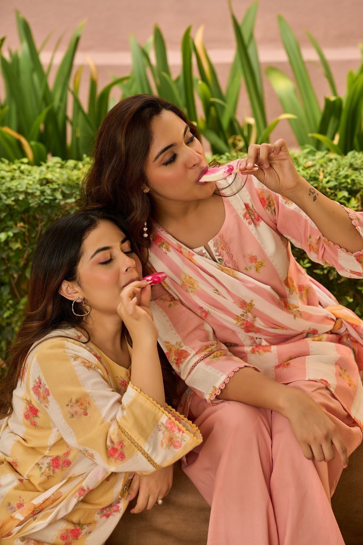 Blush Printed Suit Set