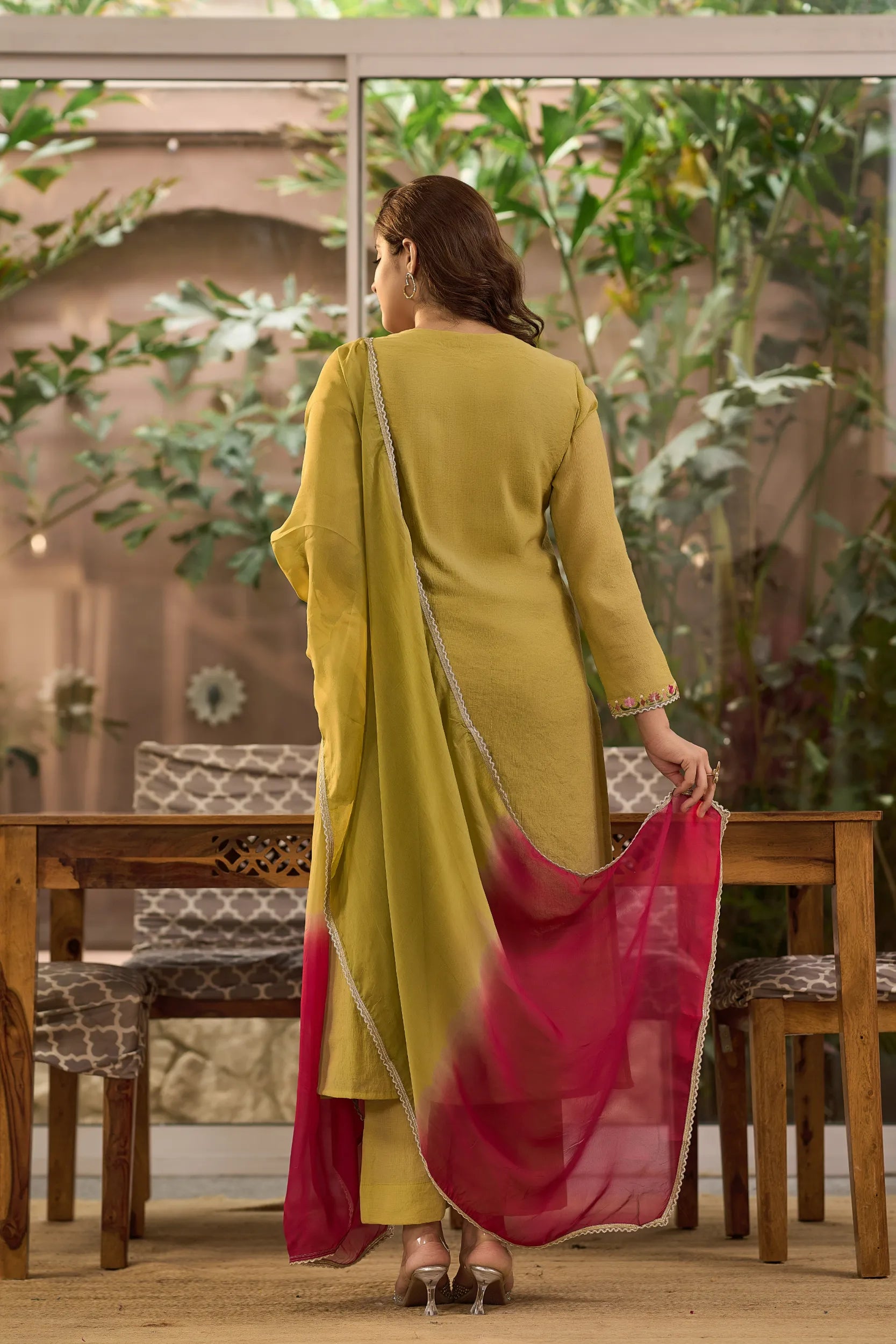 Olive Blossom Kurta  Set