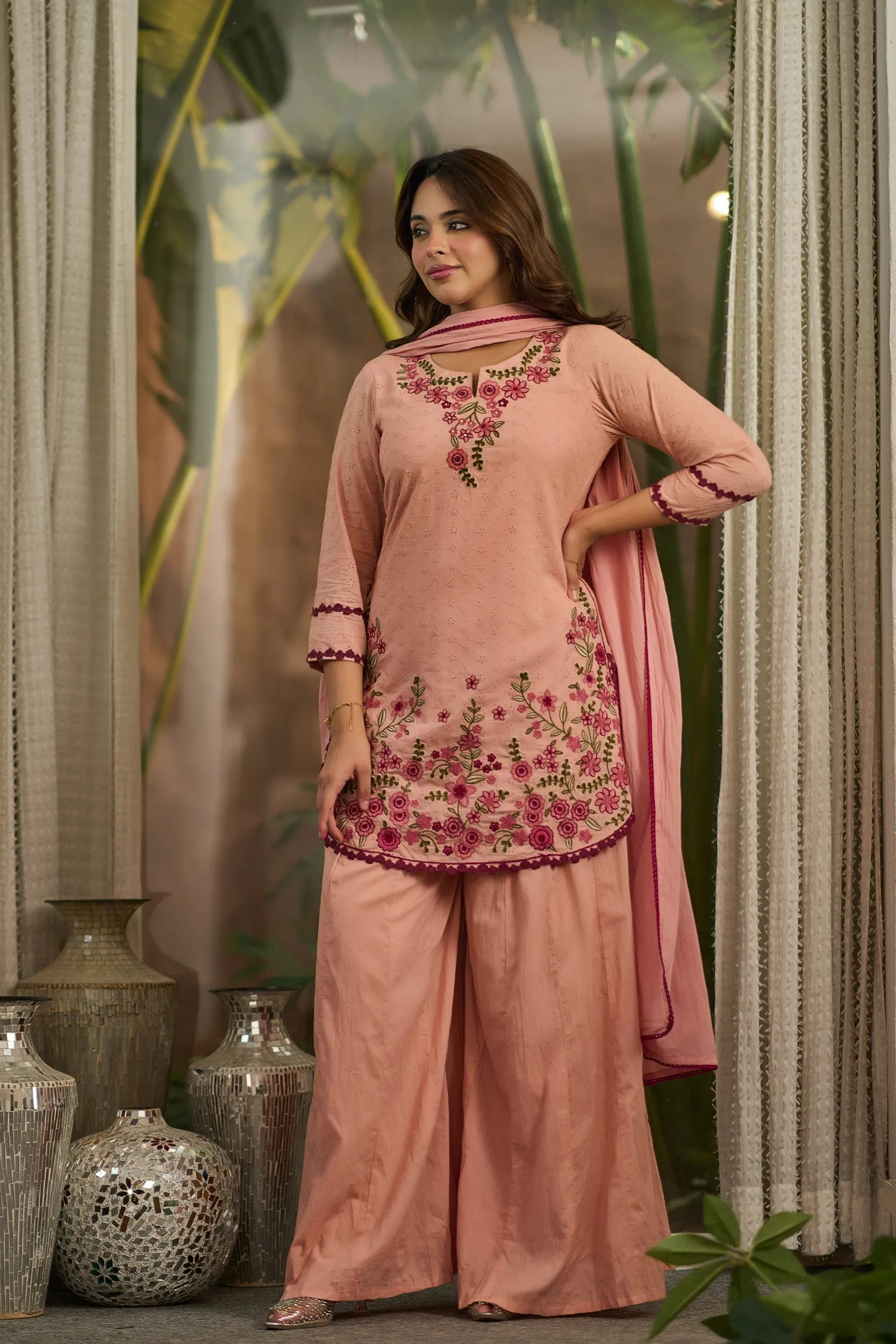 Blush Embroidered Kurta Set
