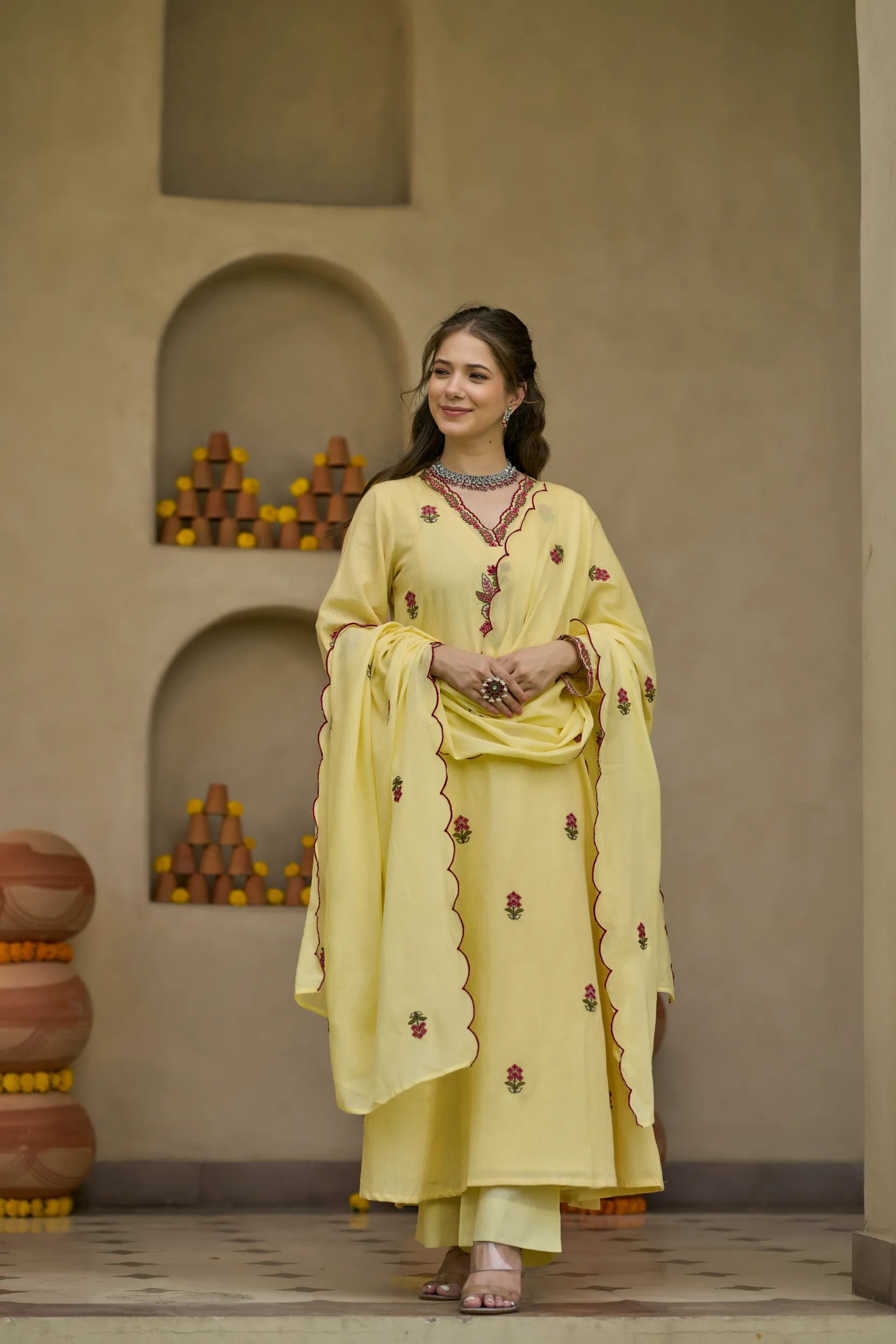 Lemon Bloom Kurta  Set
