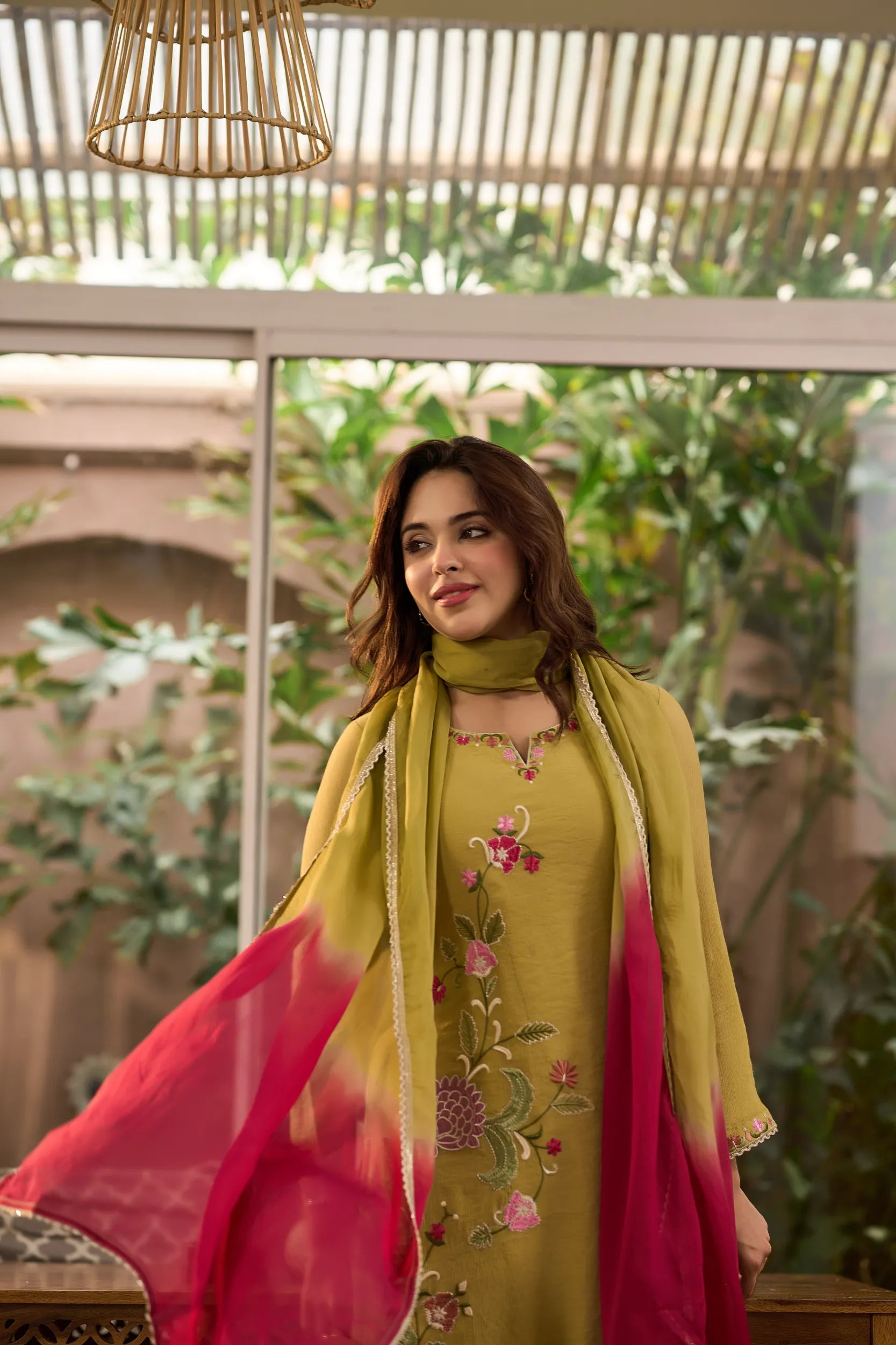 Olive Blossom Kurta  Set