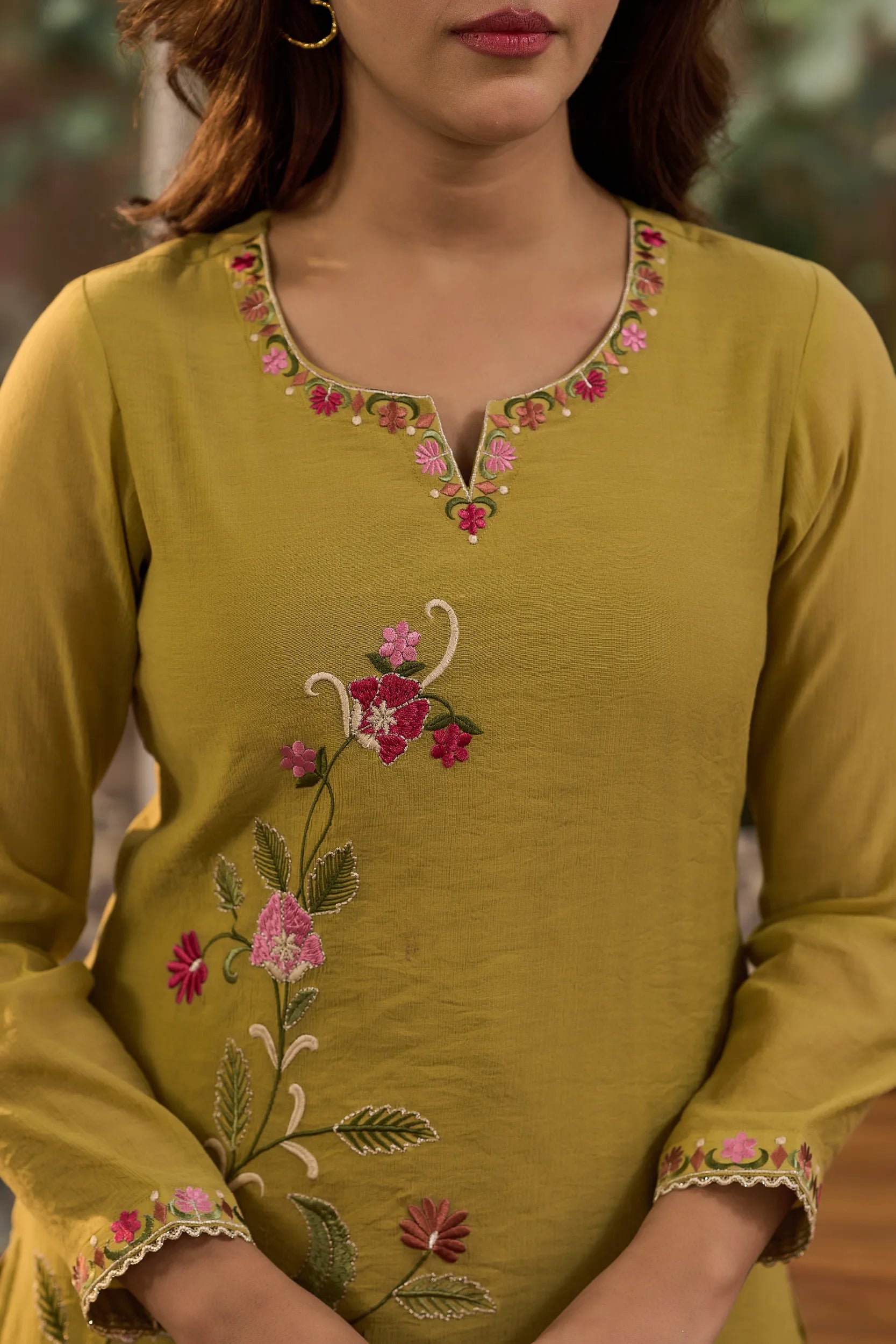 Olive Blossom Kurta  Set