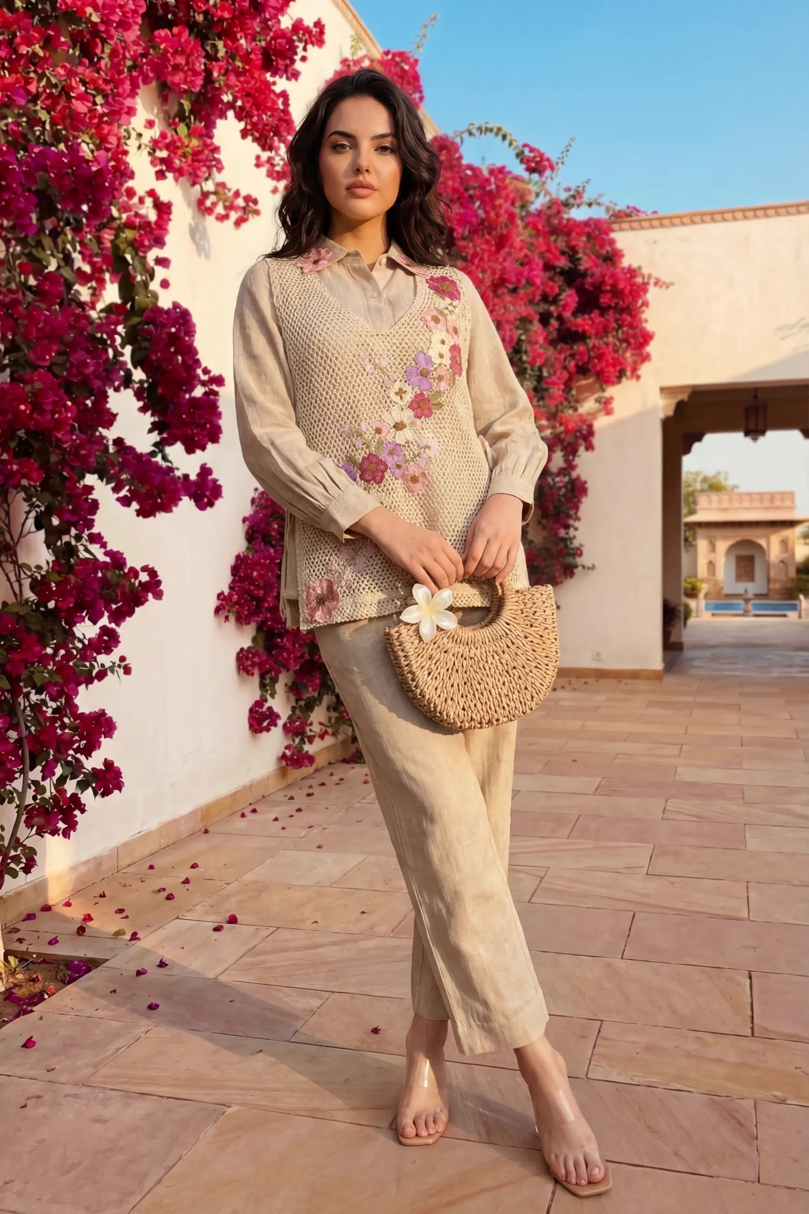 Shefali Floral Jute Co-ord Set
