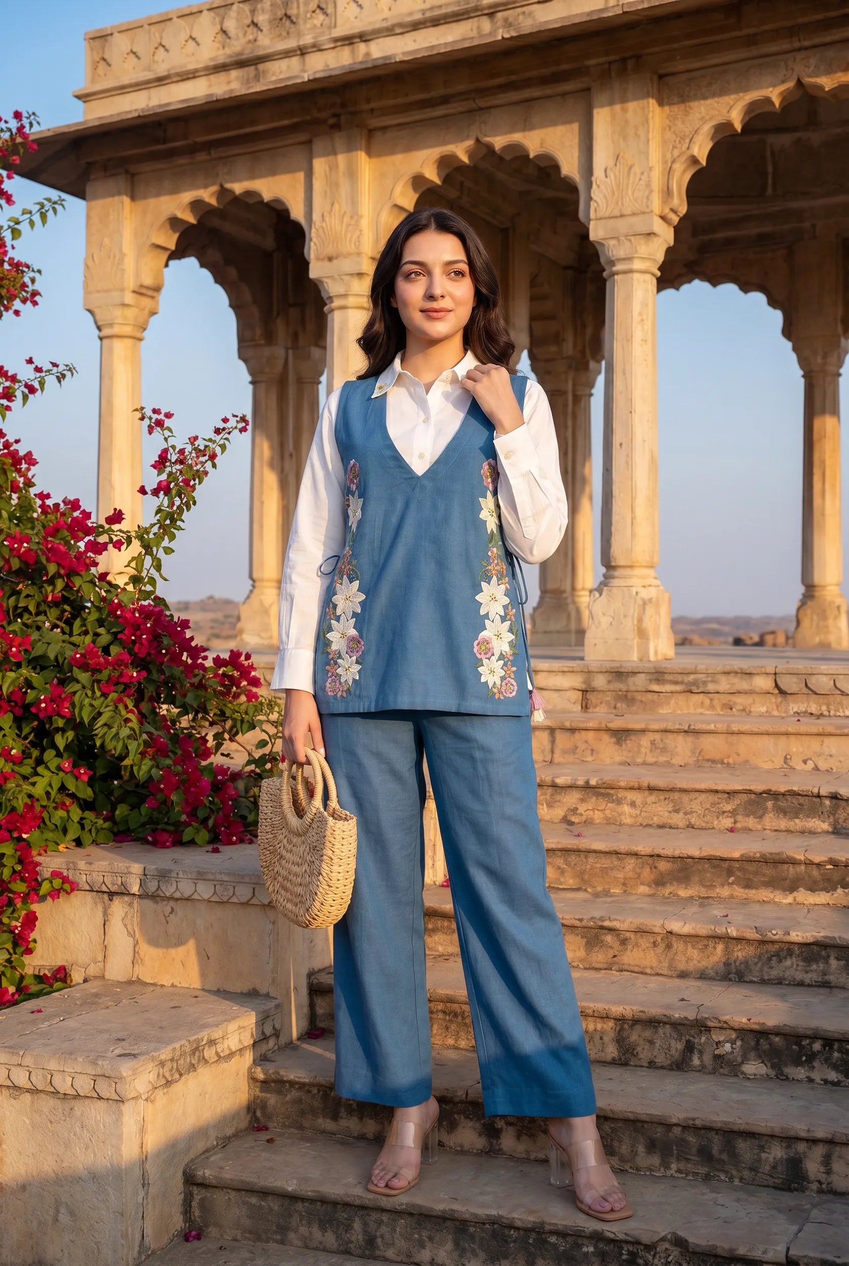 Azure Petal Co-Ord Set
