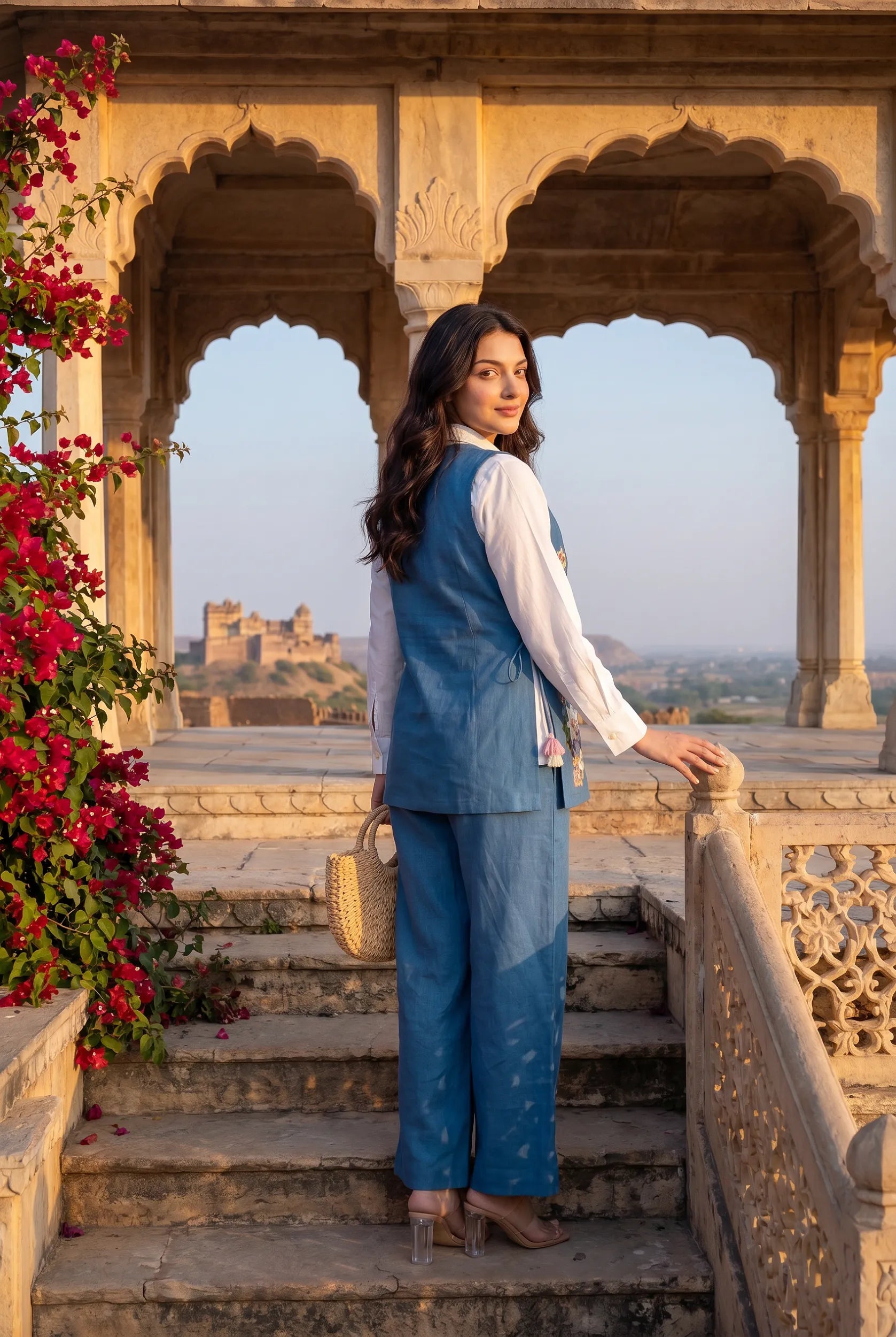 Azure Petal Co-Ord Set
