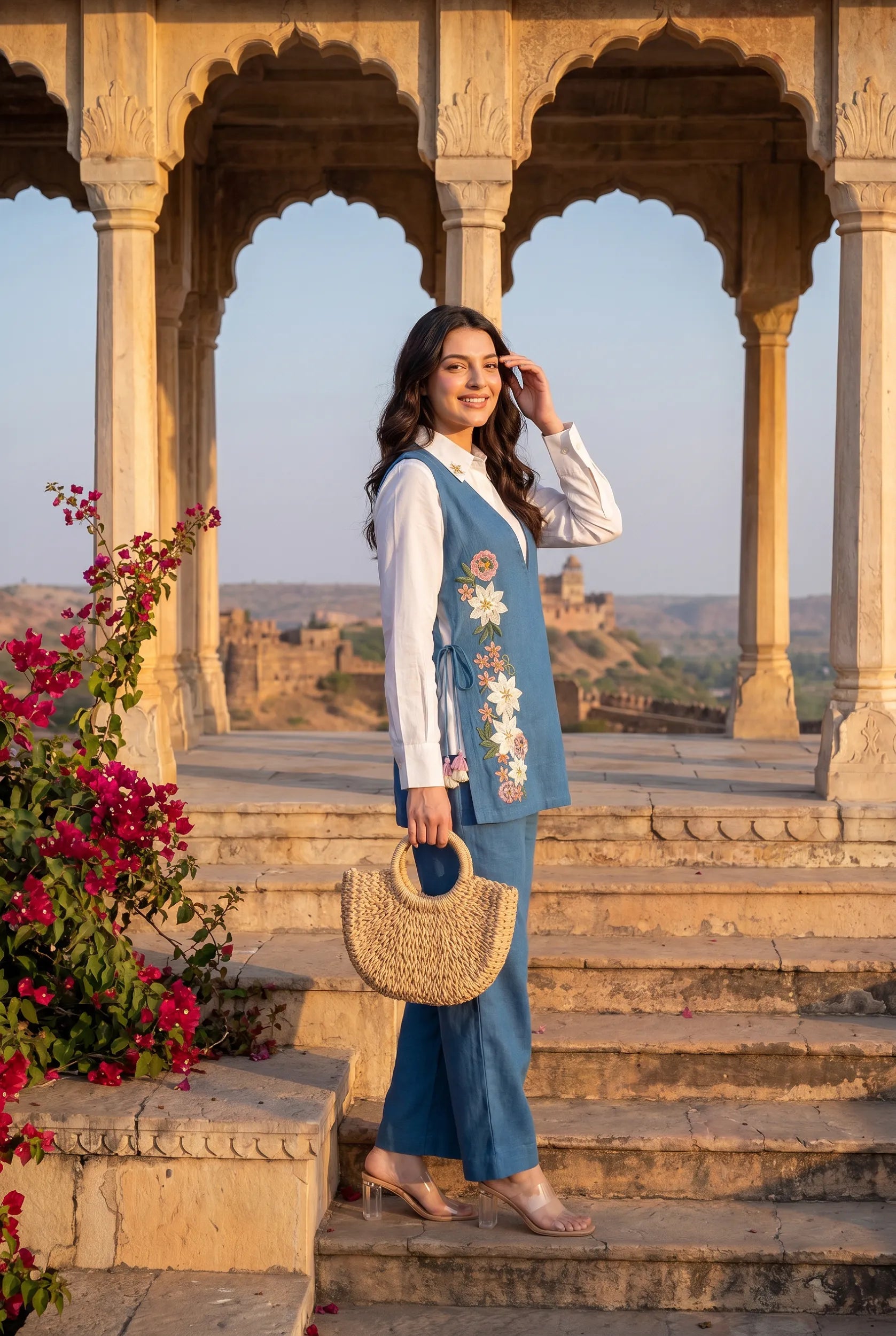 Azure Petal Co-Ord Set
