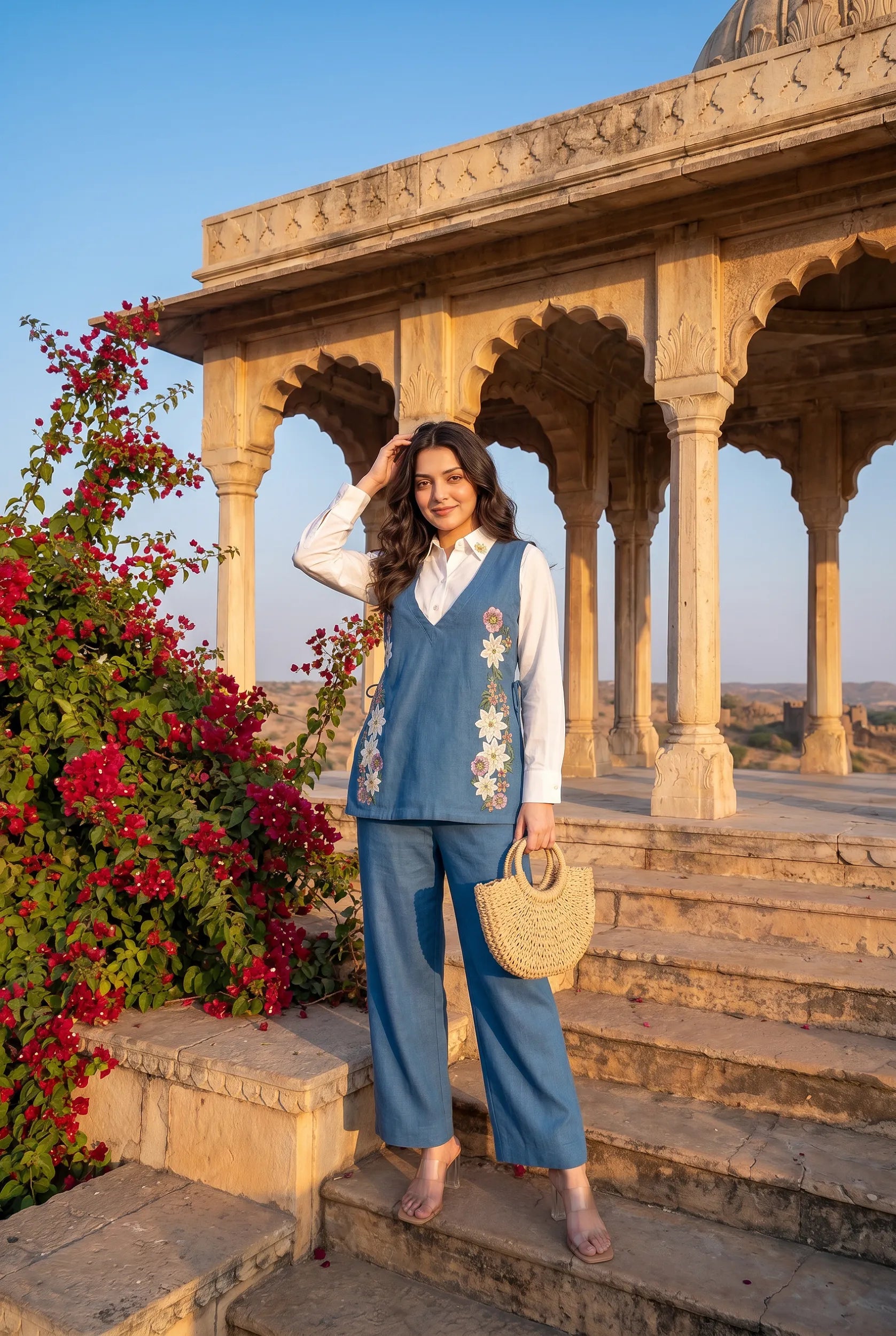 Azure Petal Co-Ord Set