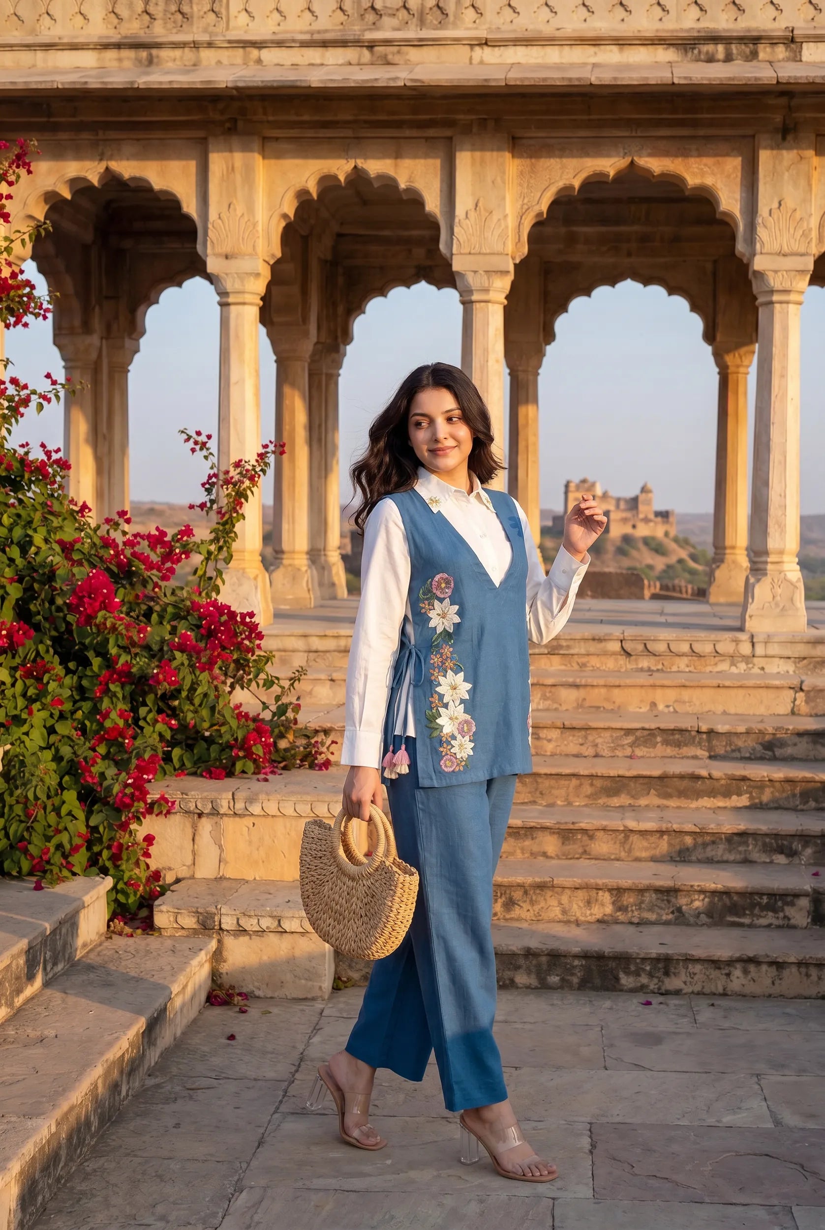 Azure Petal Co-Ord Set