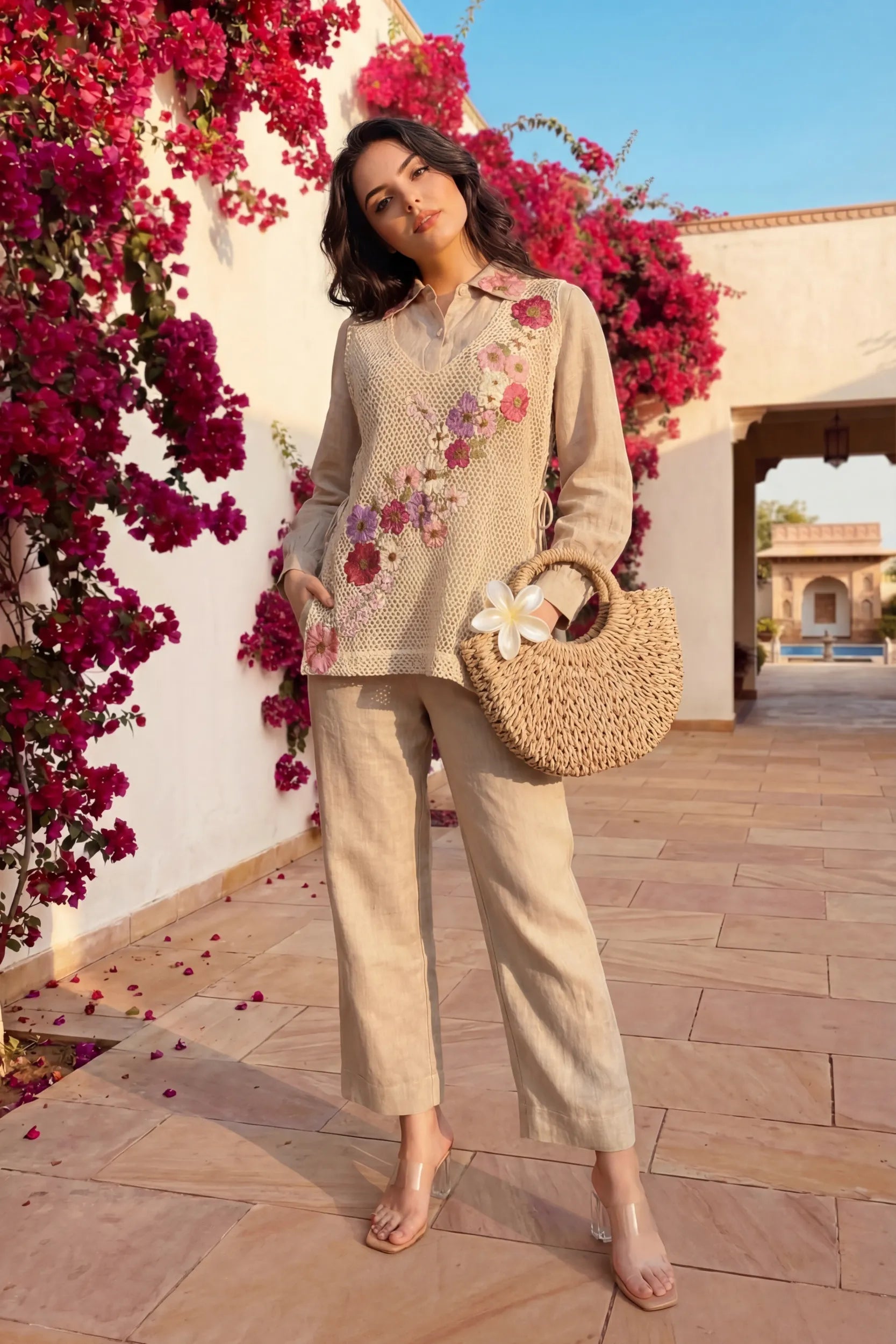 Shefali Floral Jute Co-ord Set