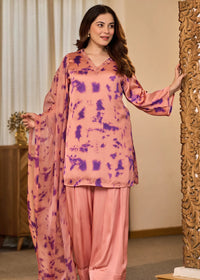 Blush Lilac Tie-Dye Kurta  Set