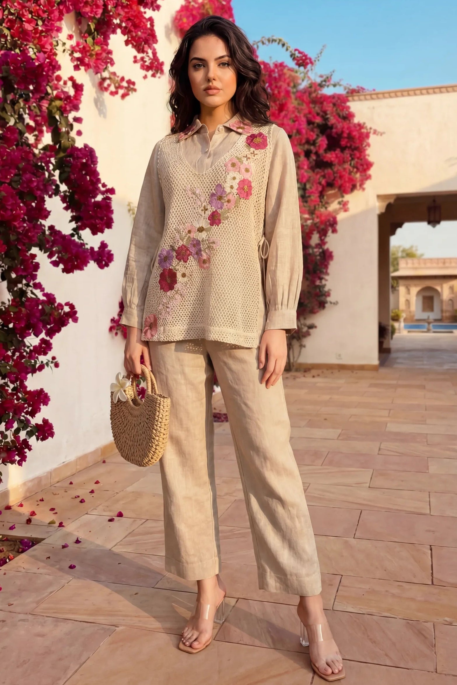 Shefali Floral Jute Co-ord Set