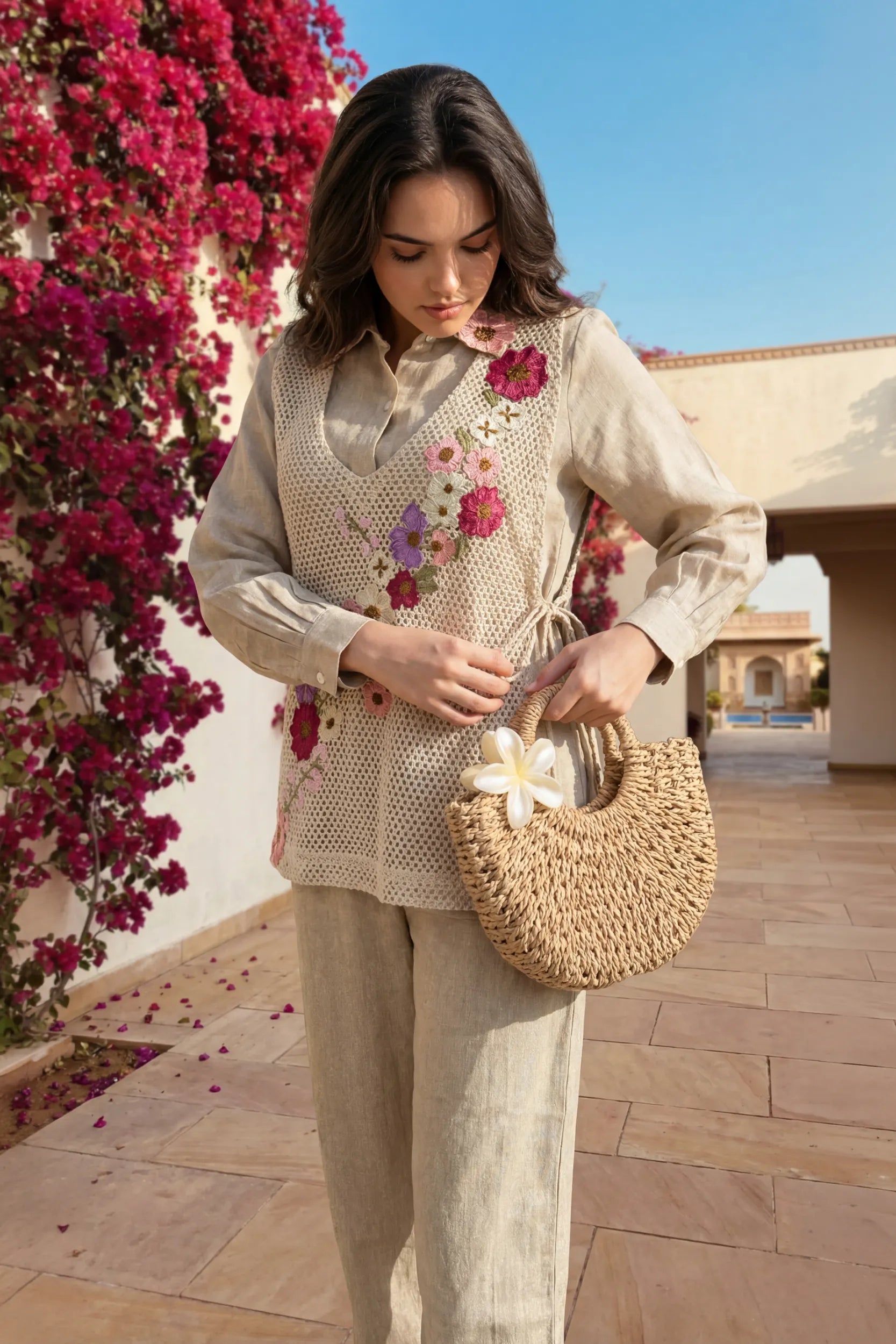 Shefali Floral Jute Co-ord Set