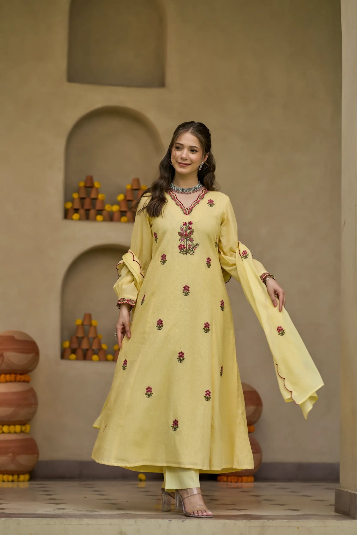Lemon Bloom Kurta  Set