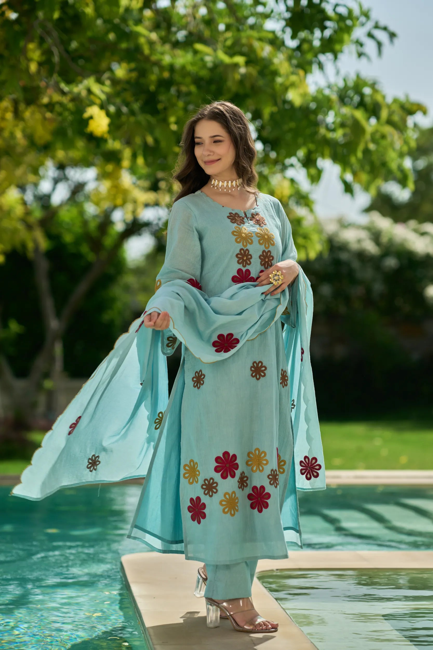 Sky Blossom Suit Set