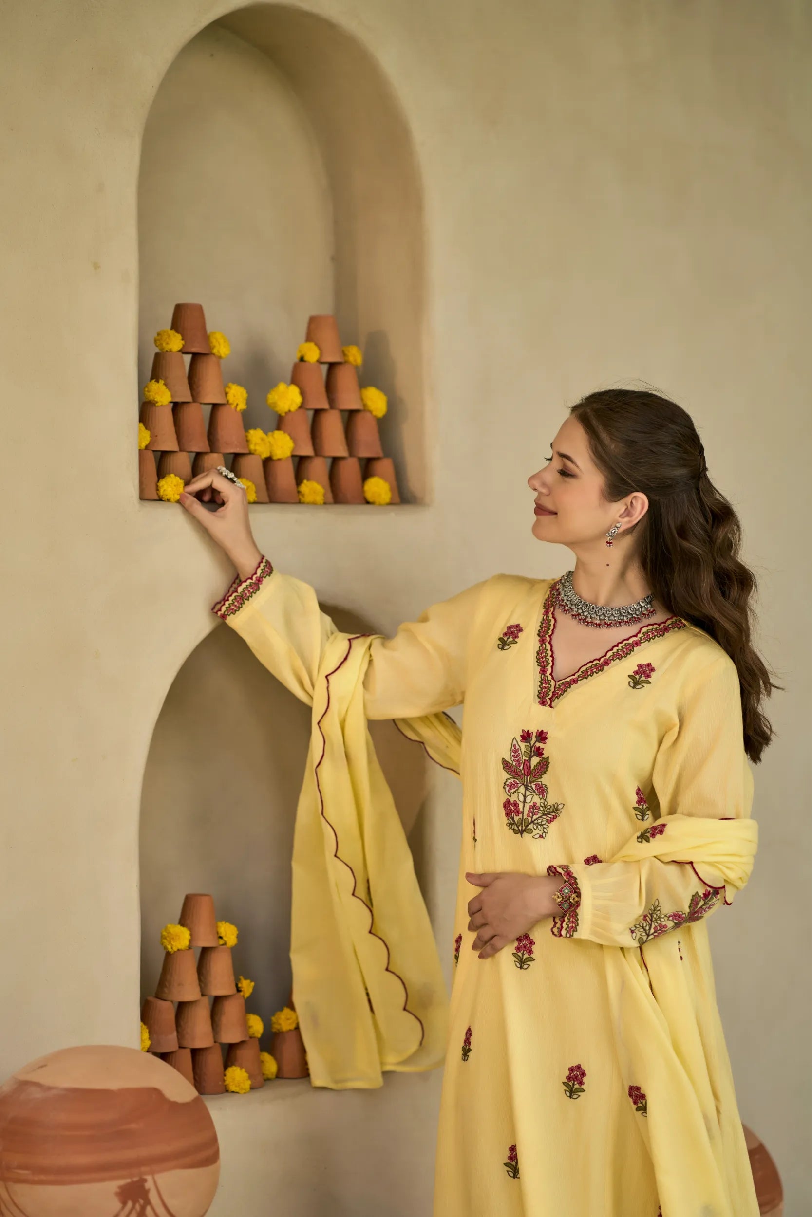 Lemon Bloom Kurta  Set