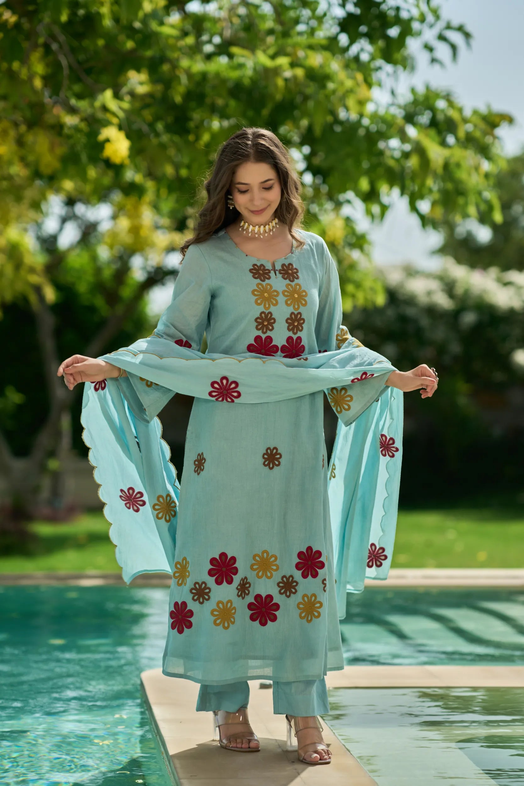 Sky Blossom Suit Set