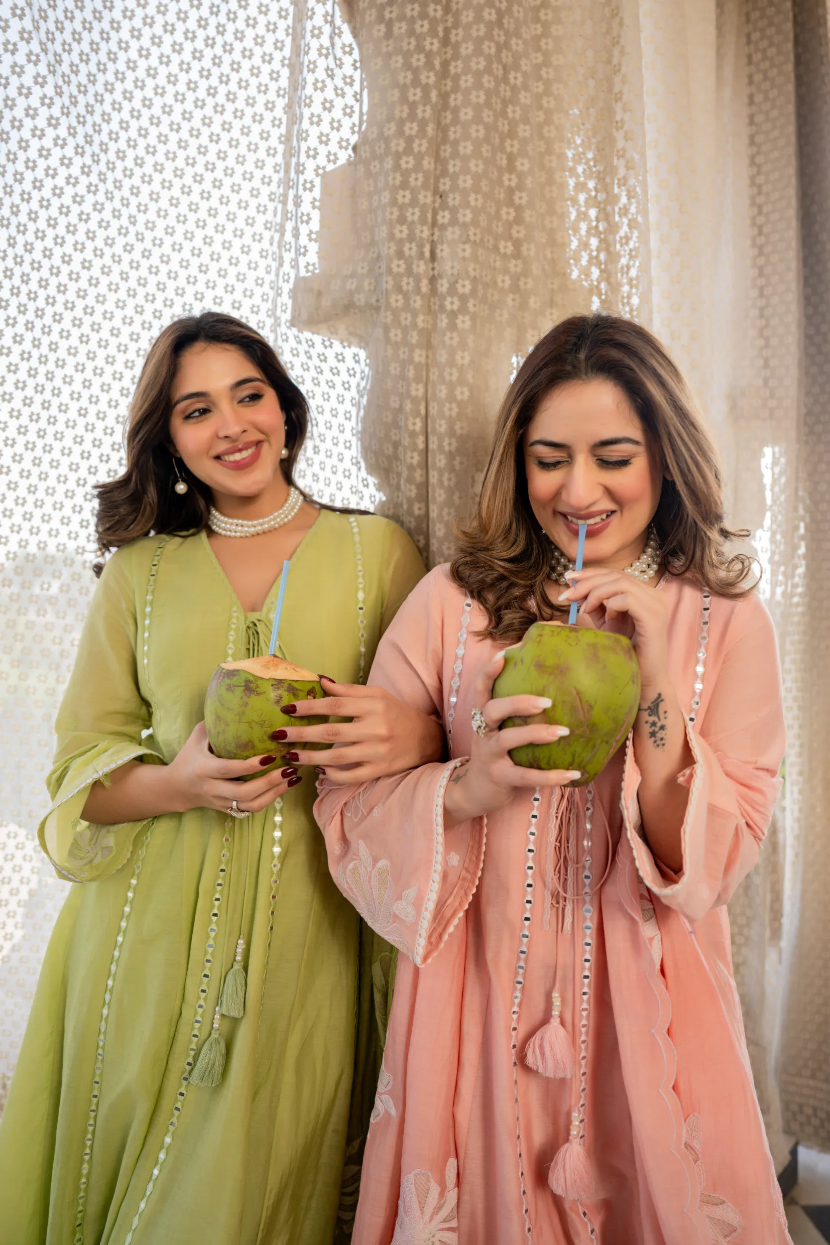 Blush Petal Chanderi Kurta Set