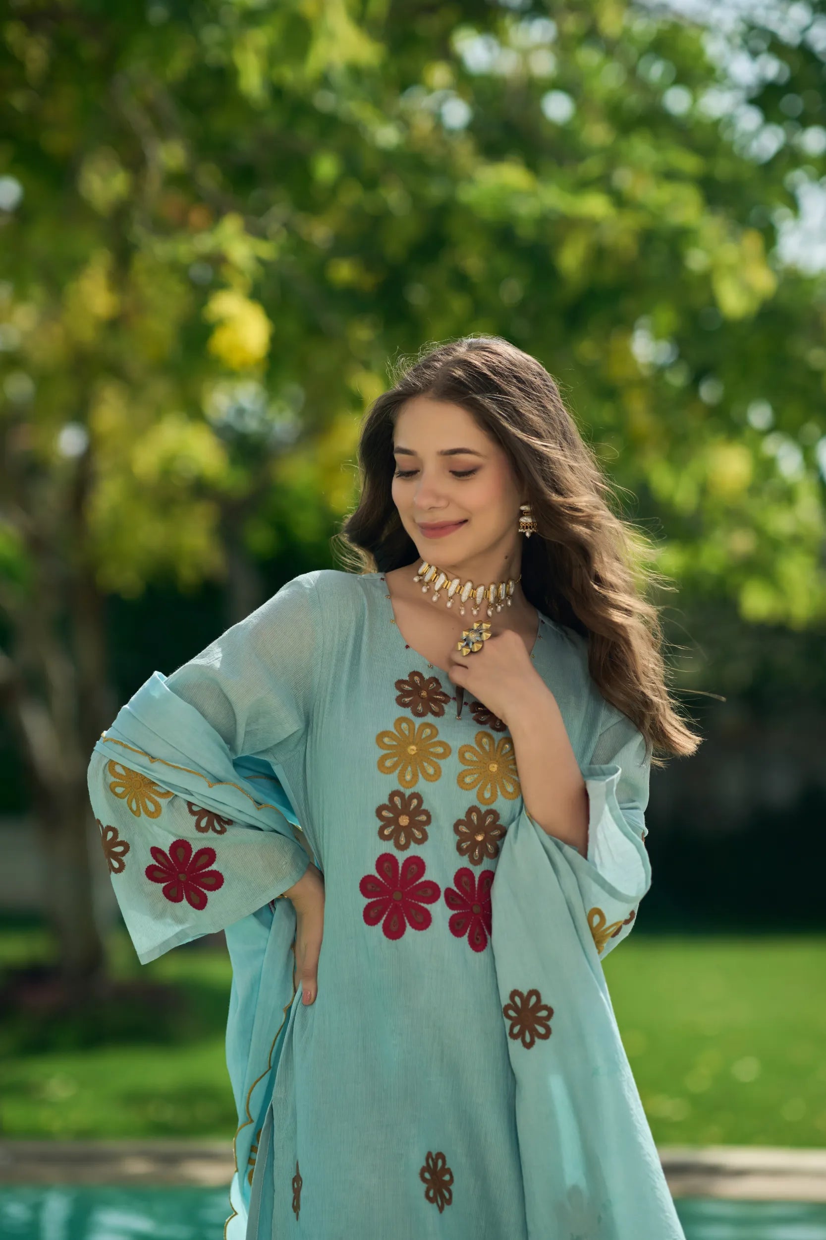 Sky Blossom Suit Set