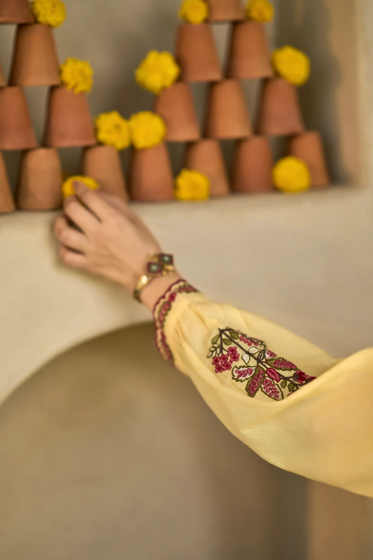 Lemon Bloom Kurta  Set