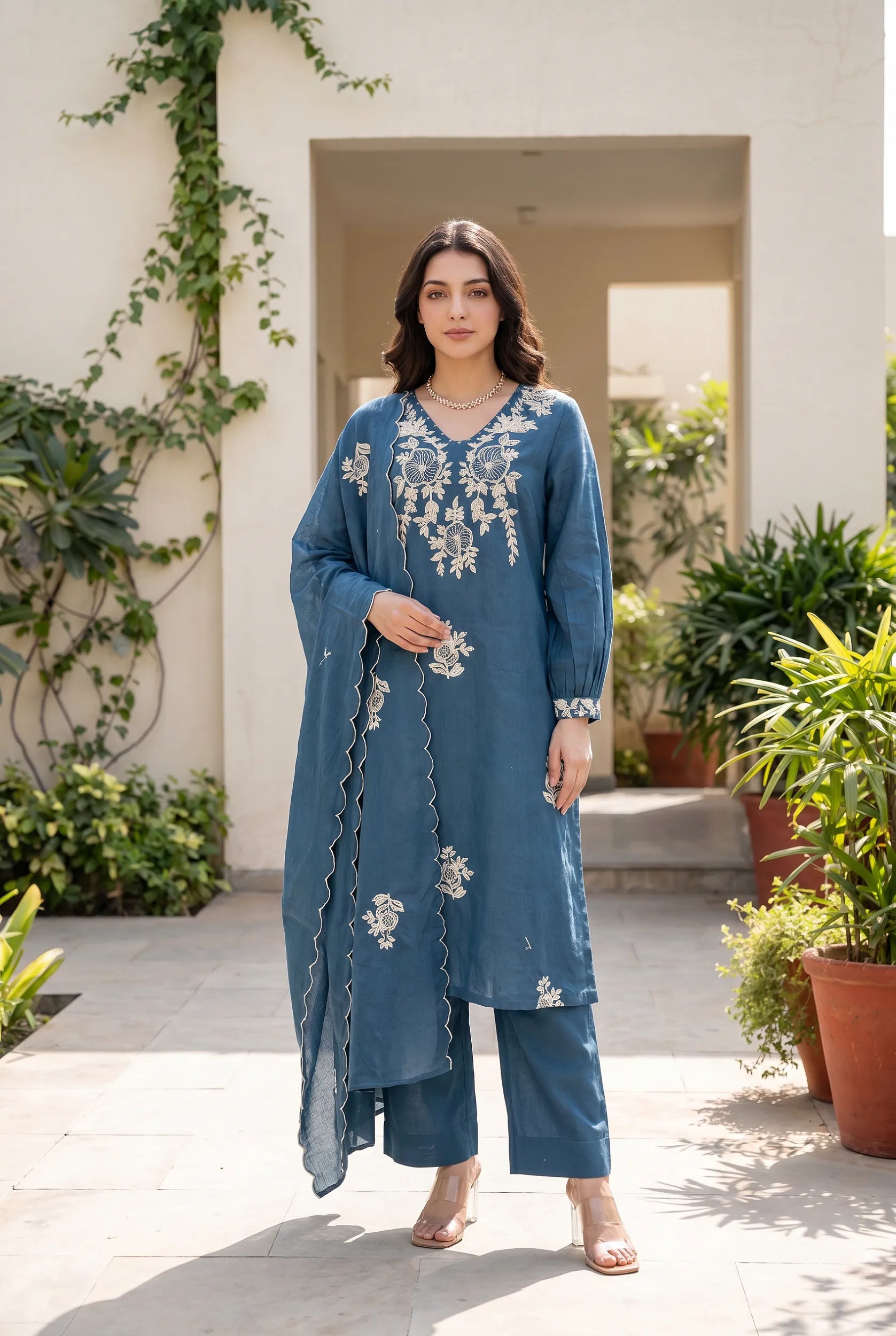 Midnight Blossom Suit Set