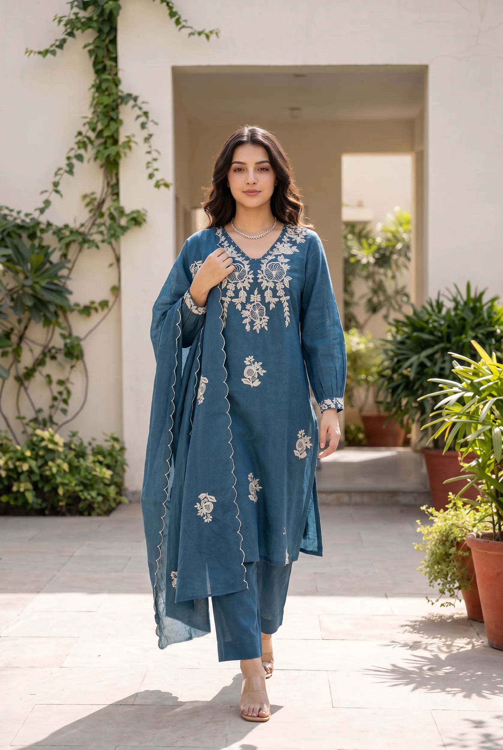 Midnight Blossom Suit Set