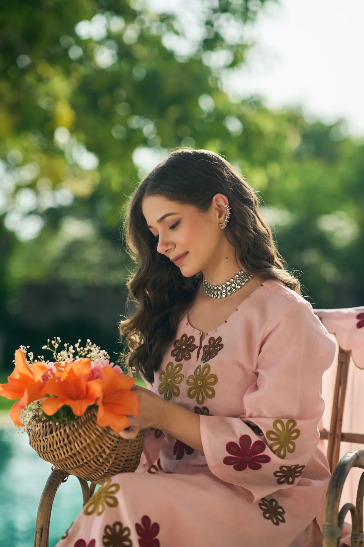 Blush Flora Kurta  Set