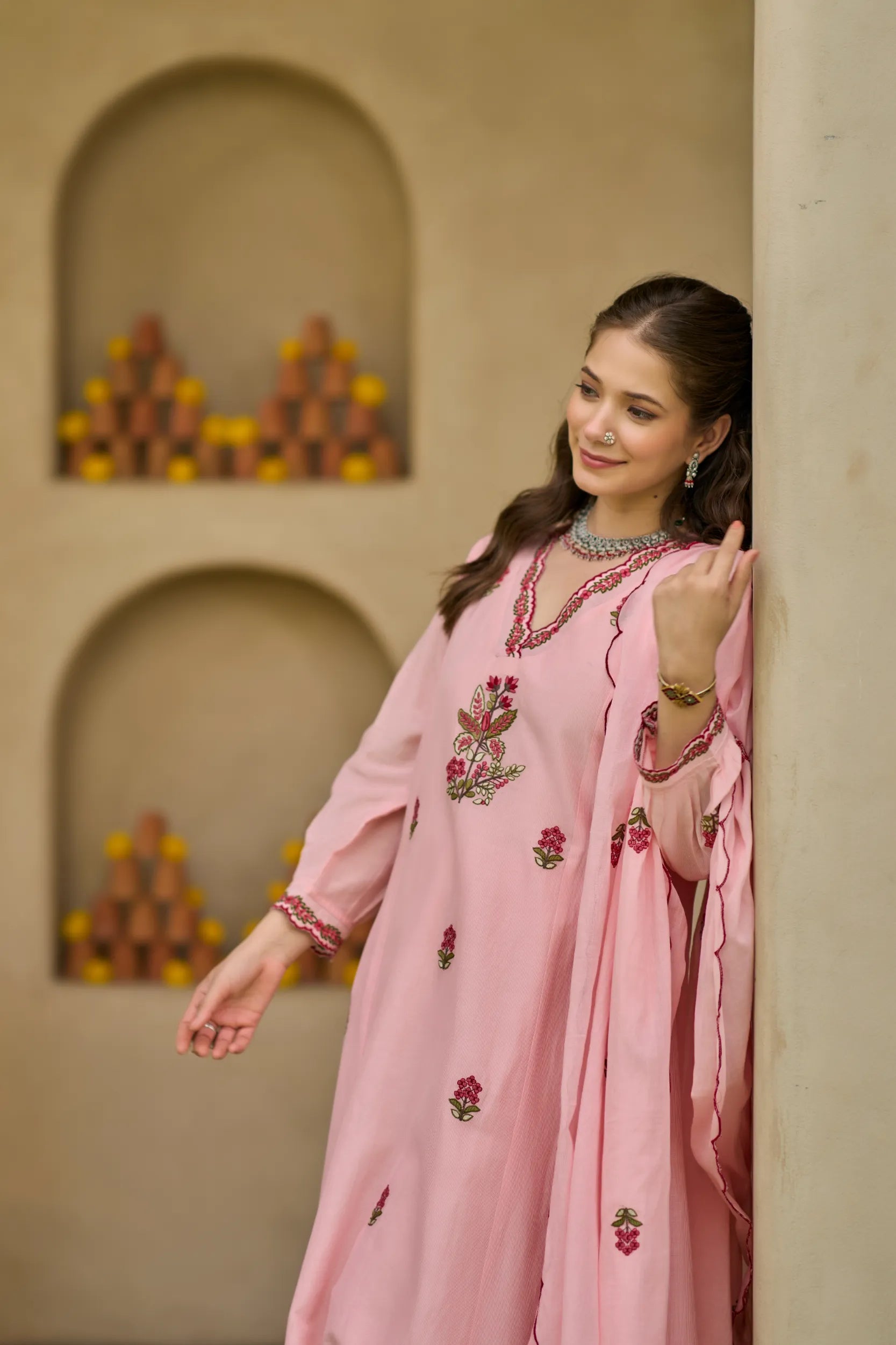 Pink Blossom Suit Set
