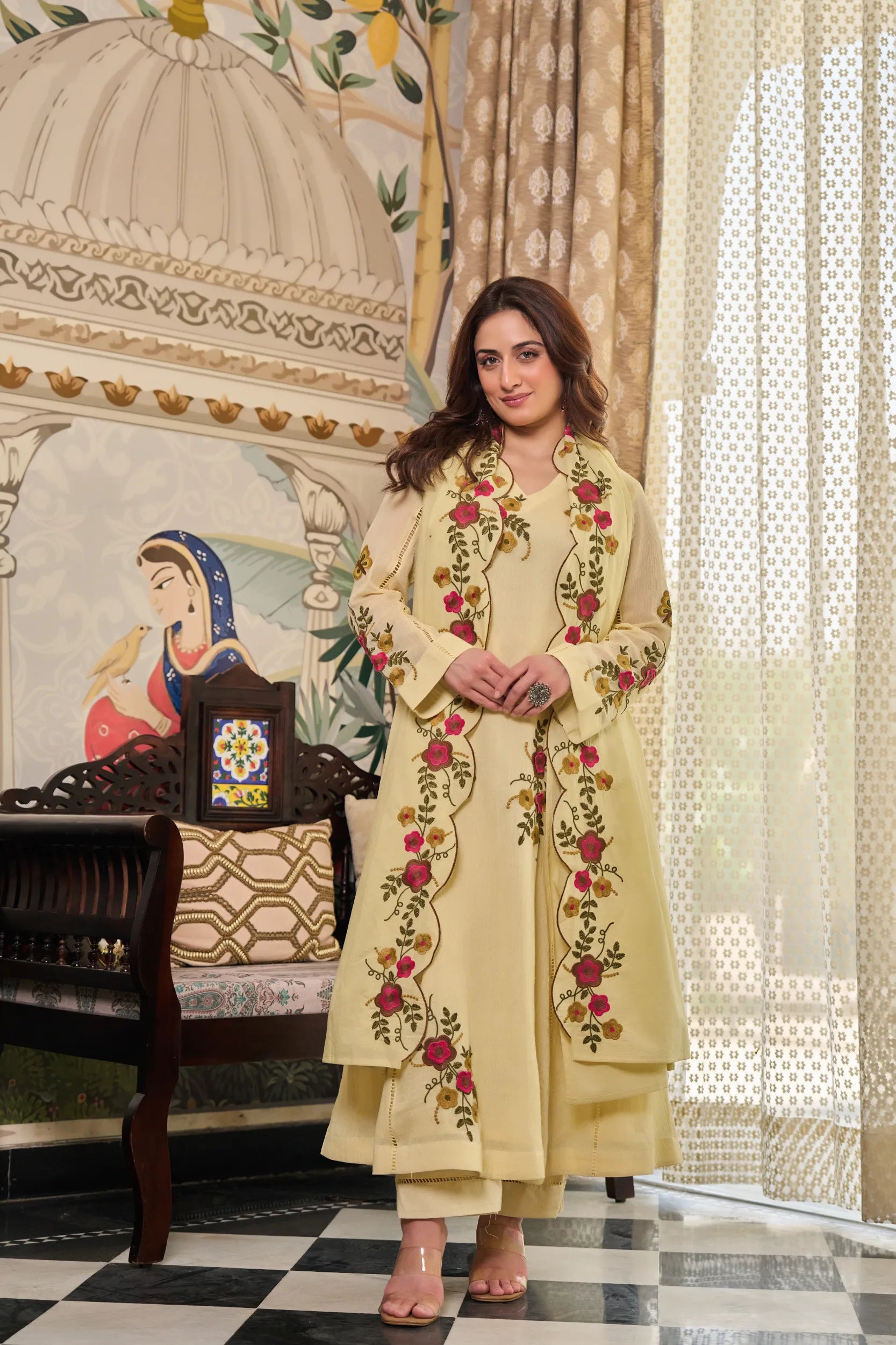 Sunshine Bloom Kurta  Set