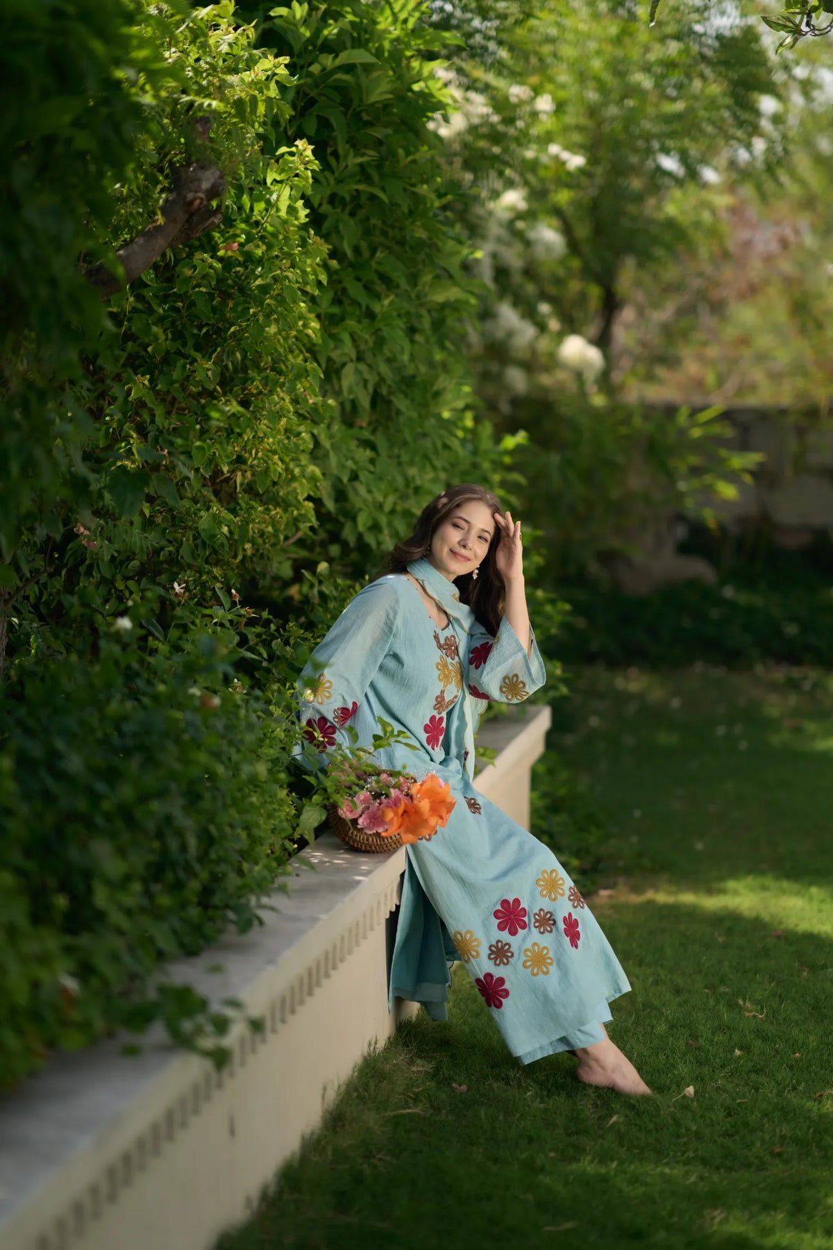 Sky Blossom Kurta  Set