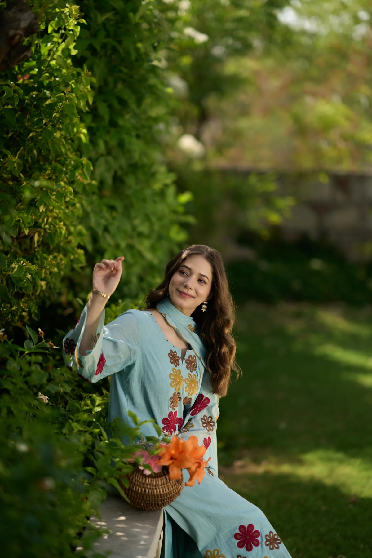 Sky Blossom Kurta  Set