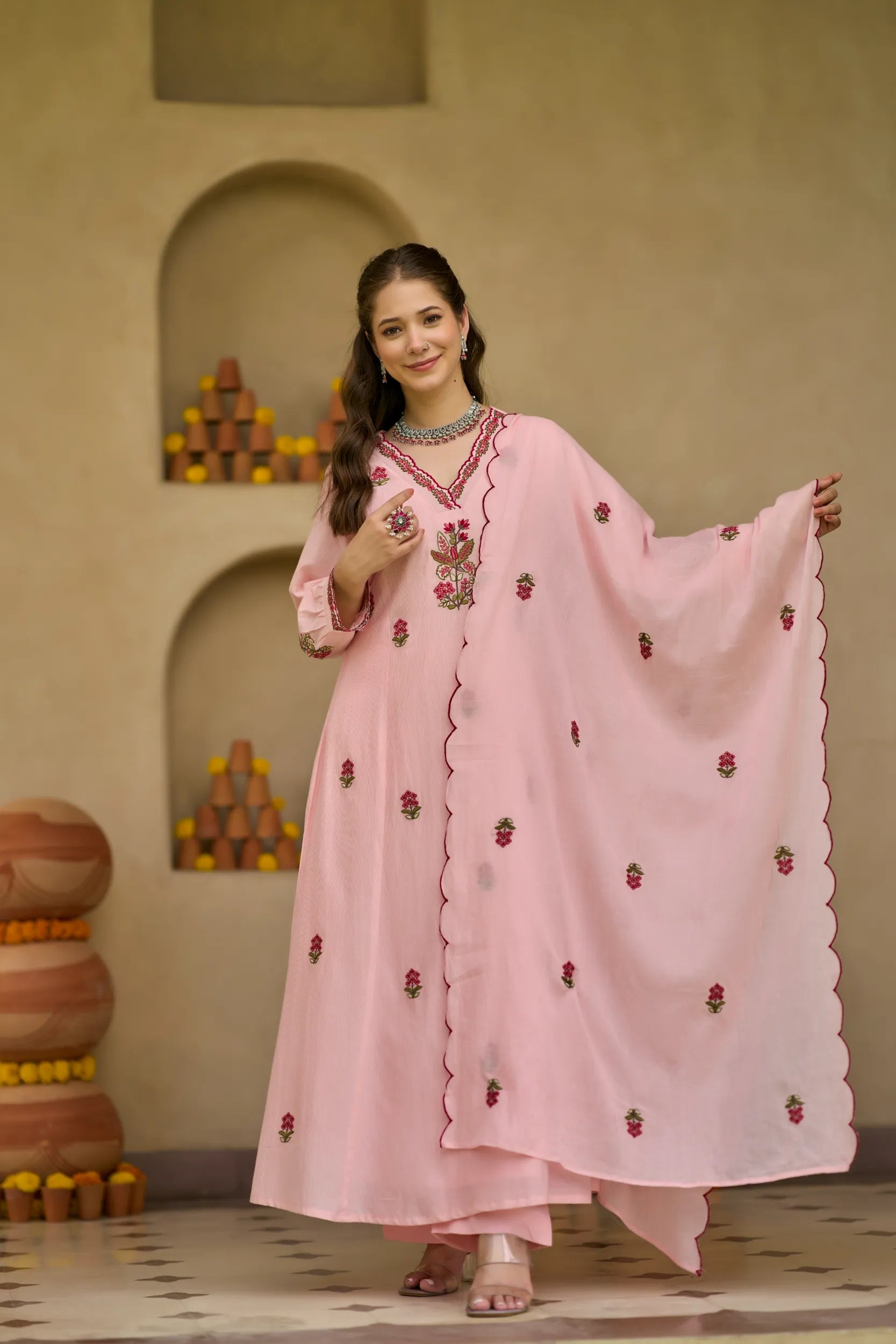 Pink Blossom Suit Set