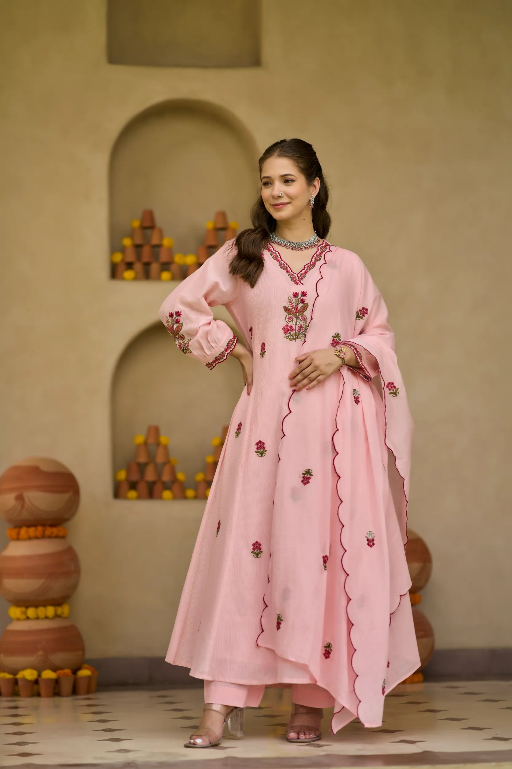 Pink Blossom Suit Set