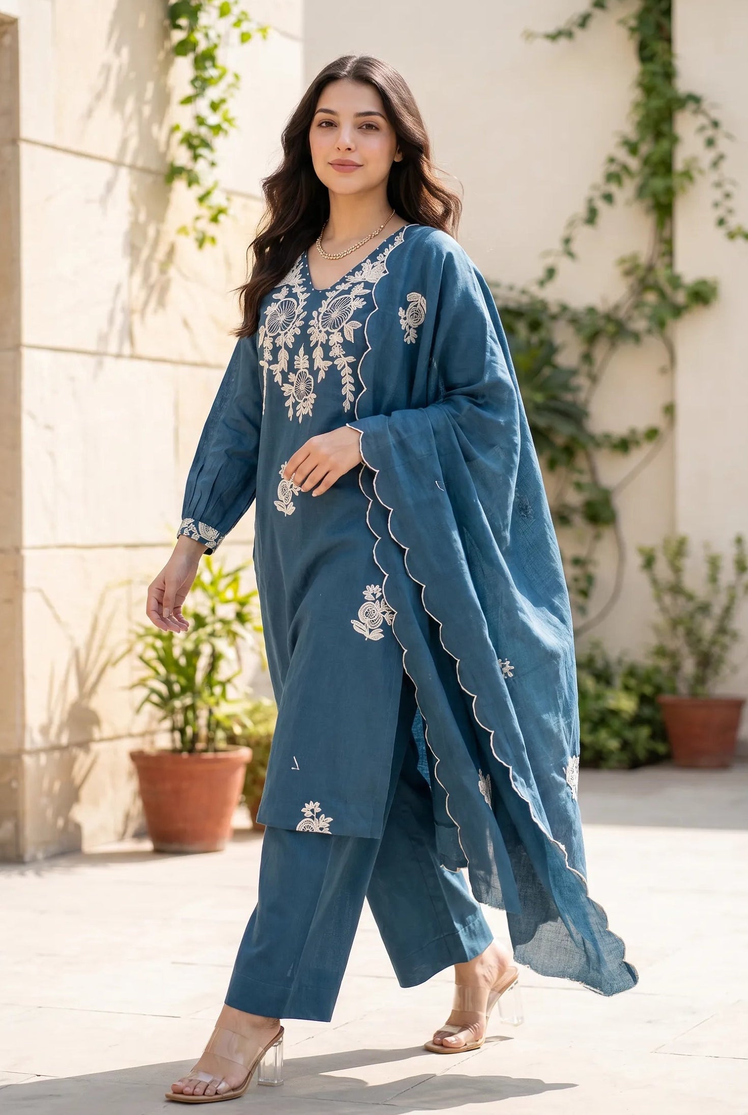 Midnight Blossom Suit Set
