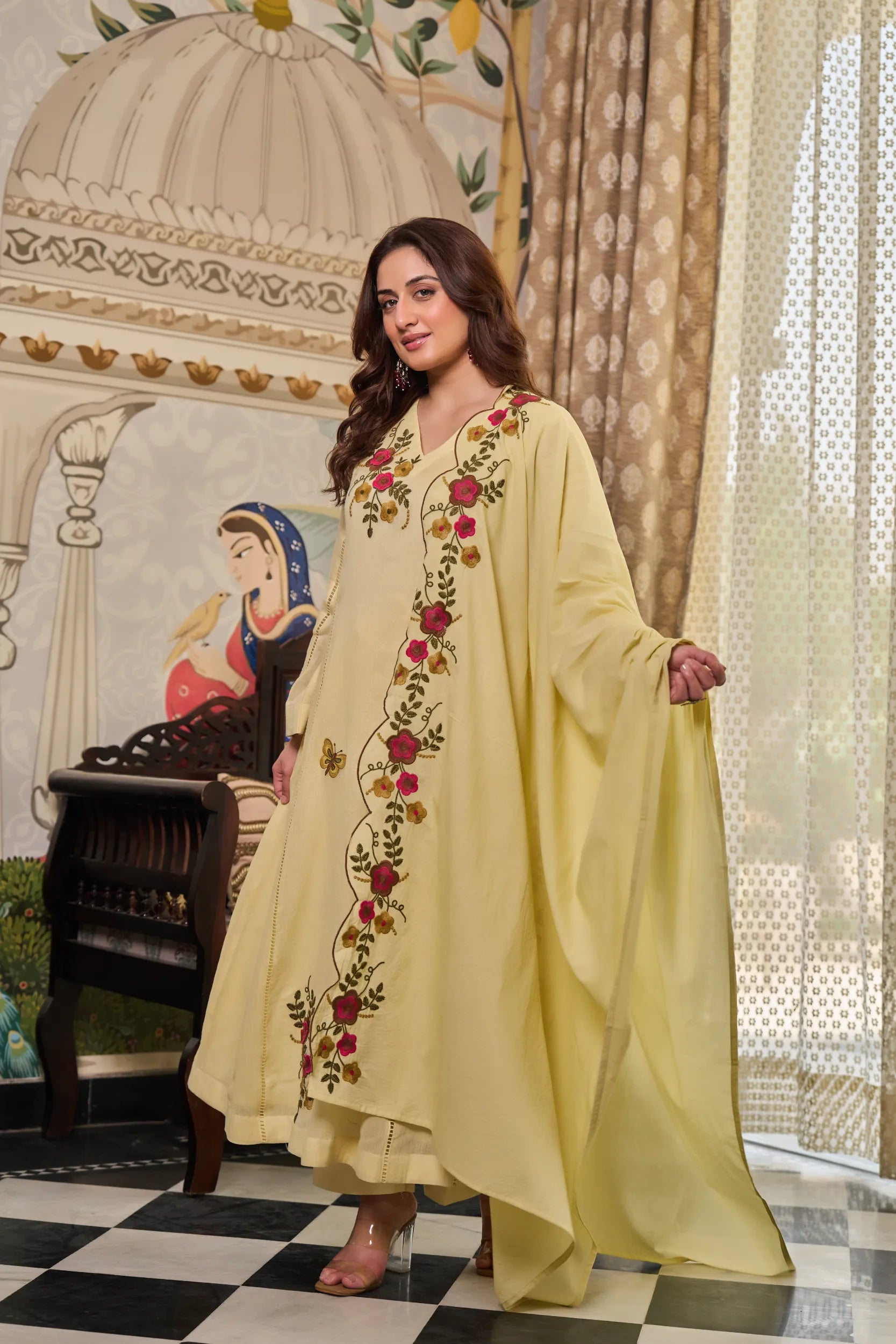 Sunshine Bloom Kurta  Set