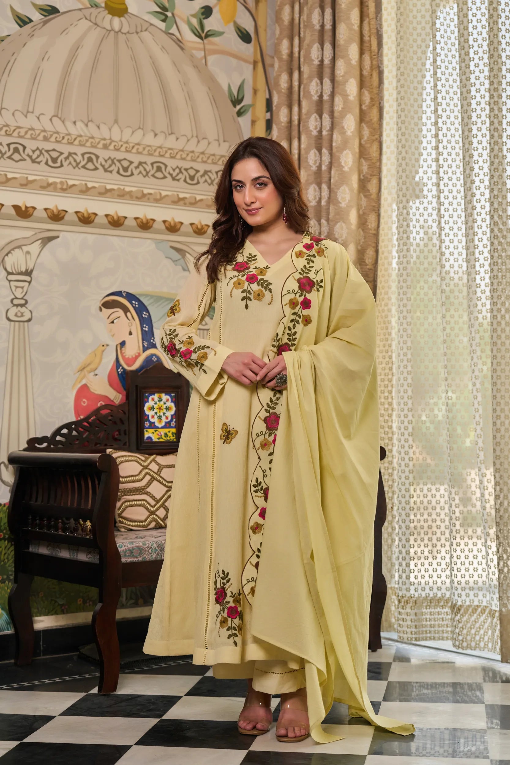 Sunshine Bloom Kurta  Set