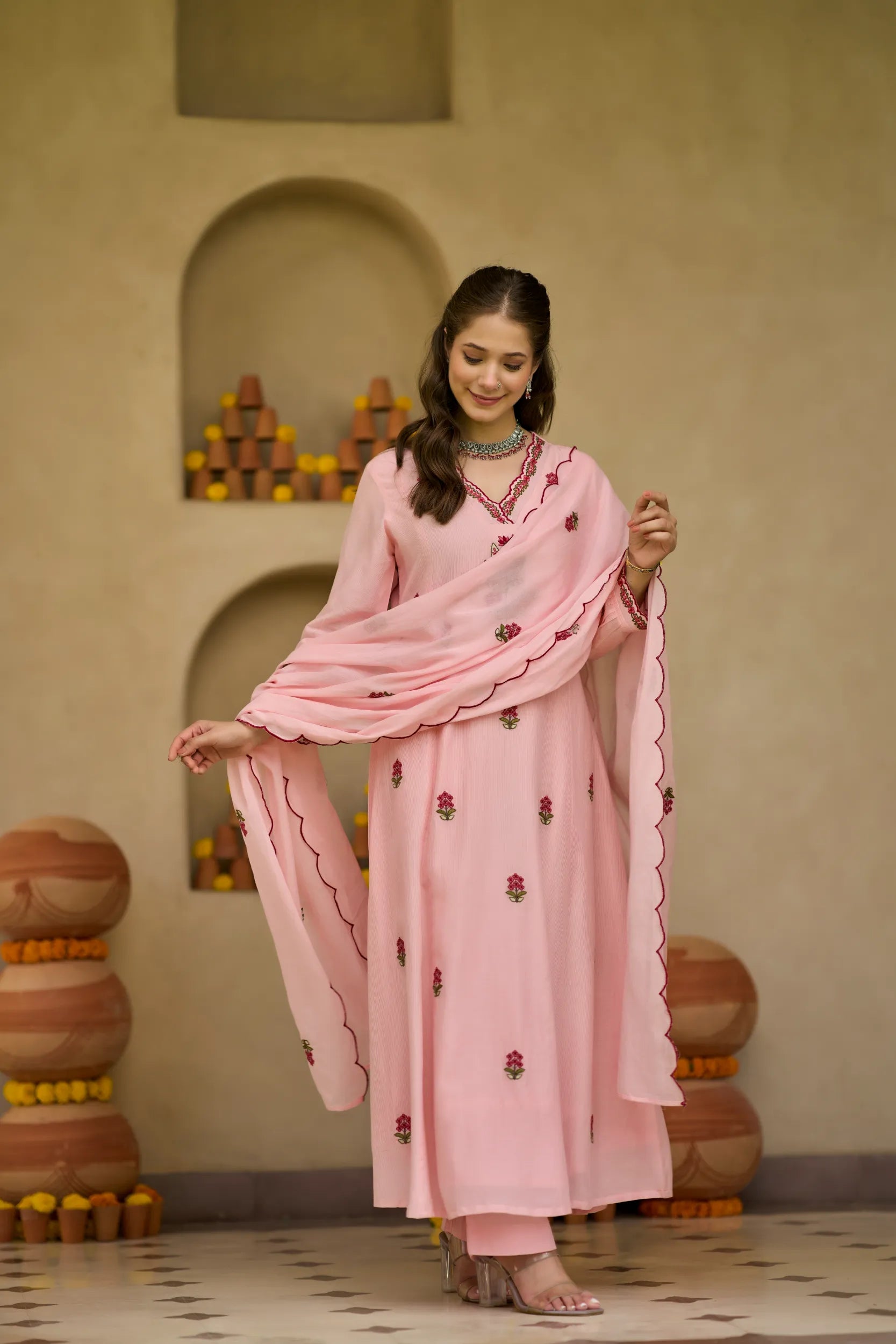 Pink Blossom Suit Set