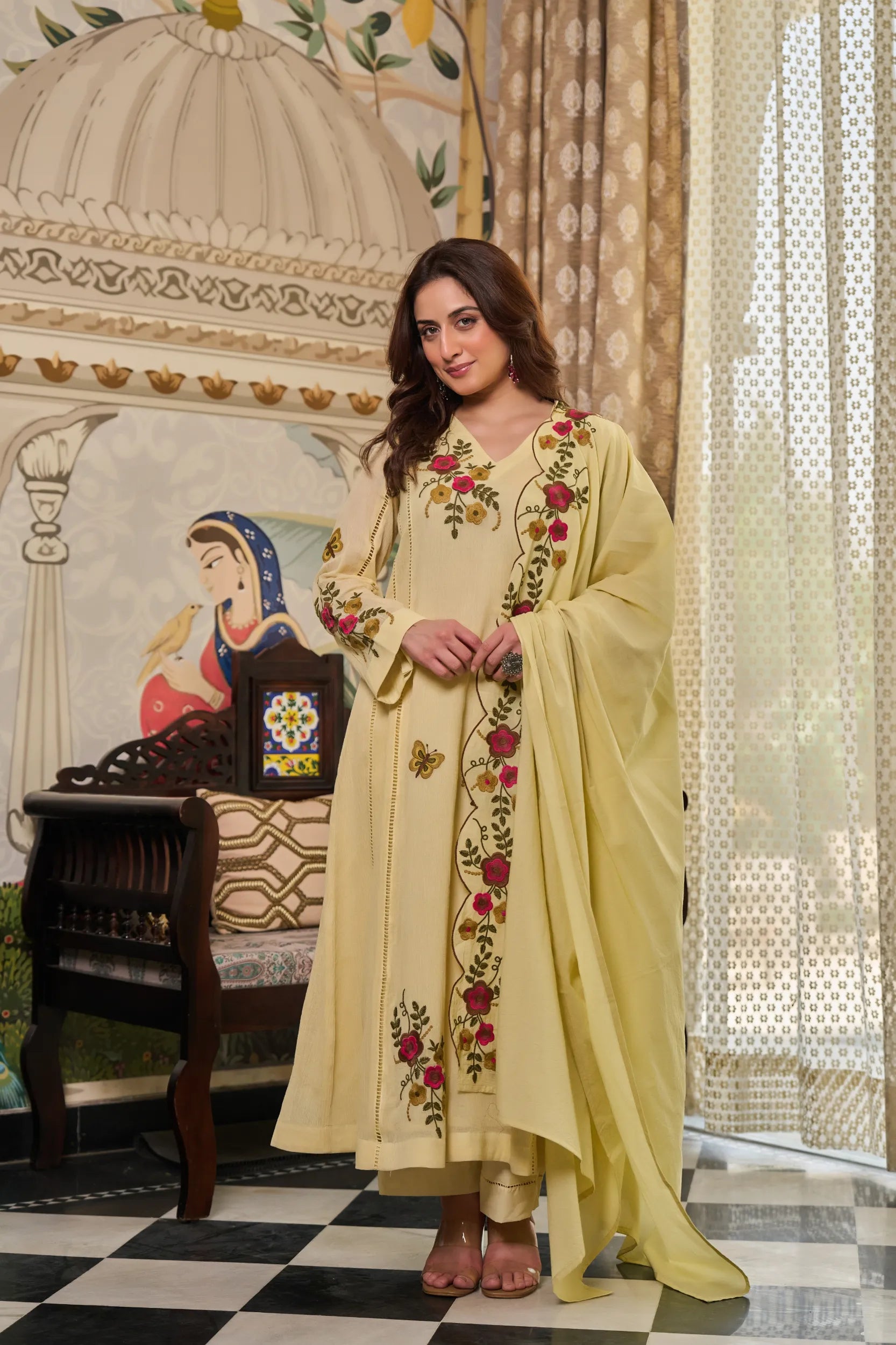 Sunshine Bloom Kurta  Set
