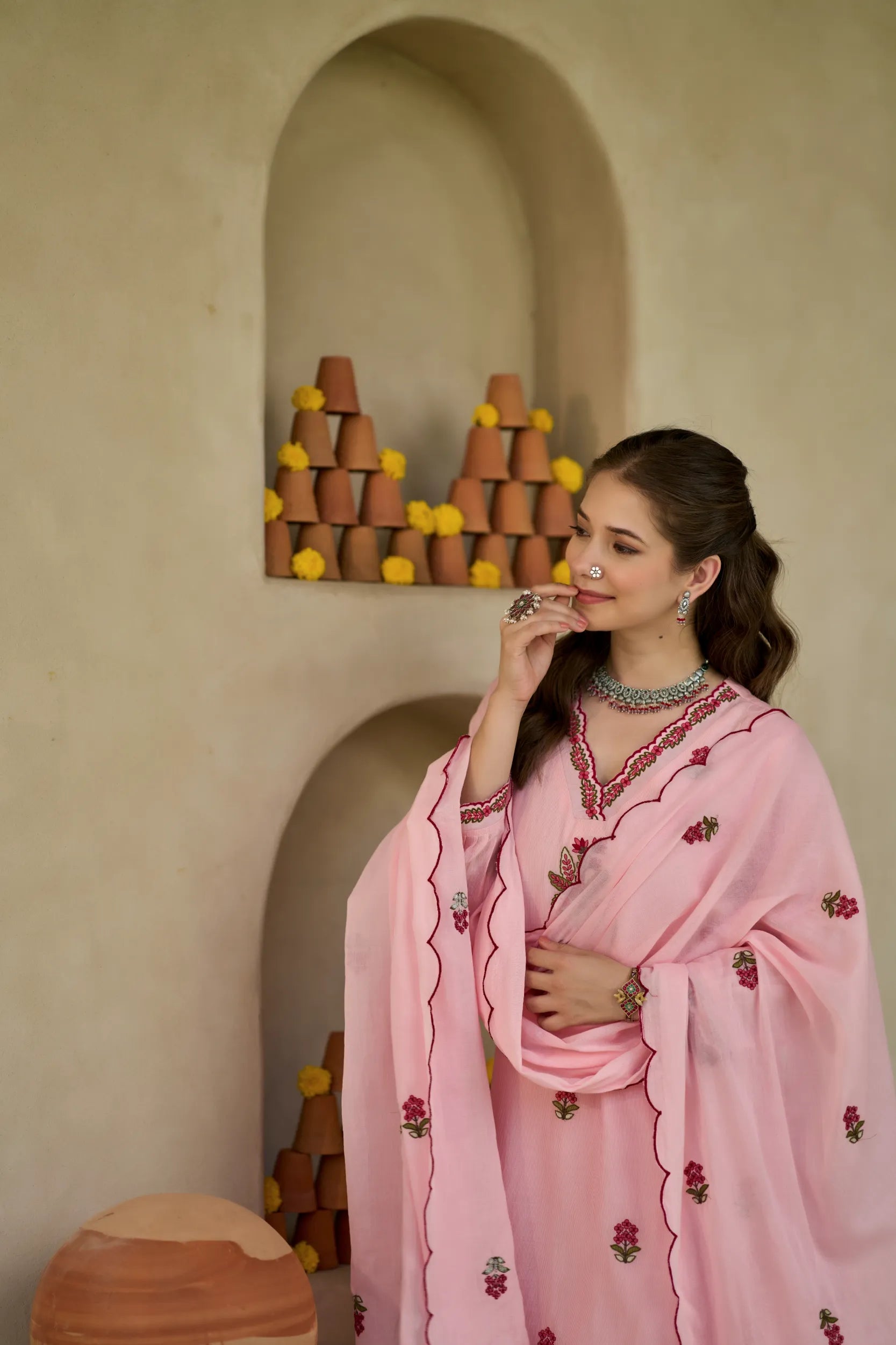 Pink Blossom Suit Set